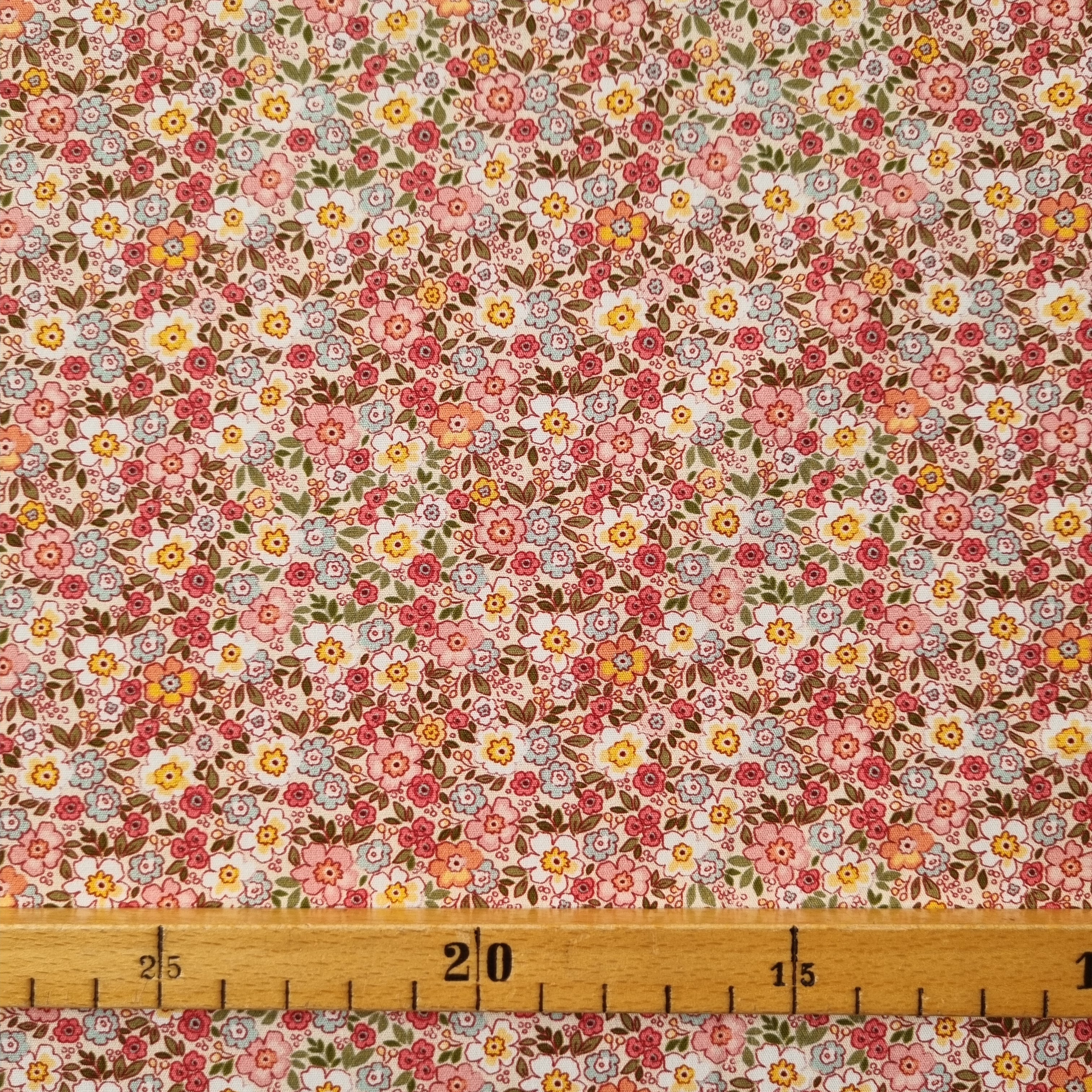 Mille Fleur rot/rosa Webstoff Marin & Carbonell Malu - Stoffhaus