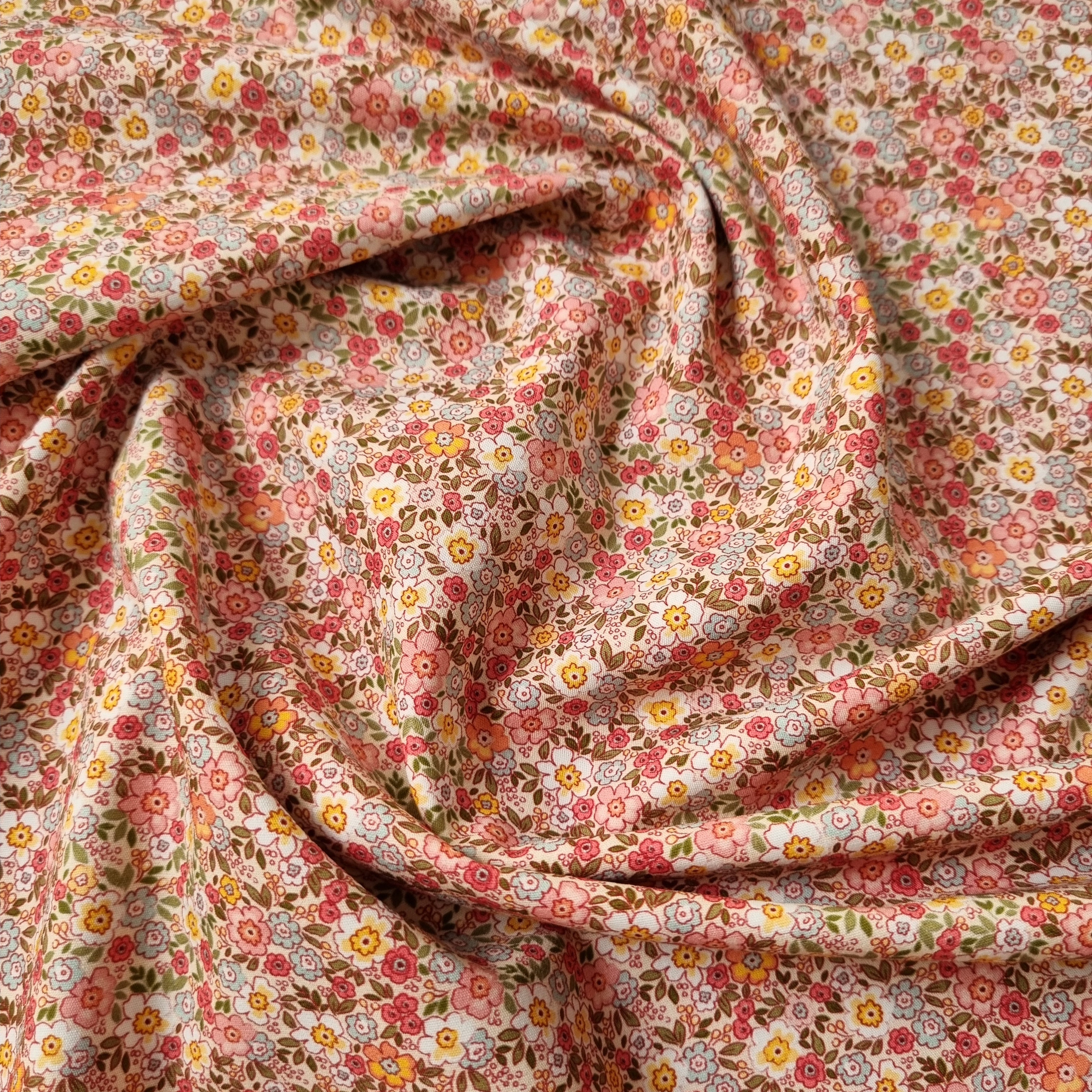 Mille Fleur rot/rosa Webstoff Marin & Carbonell Malu - Stoffhaus