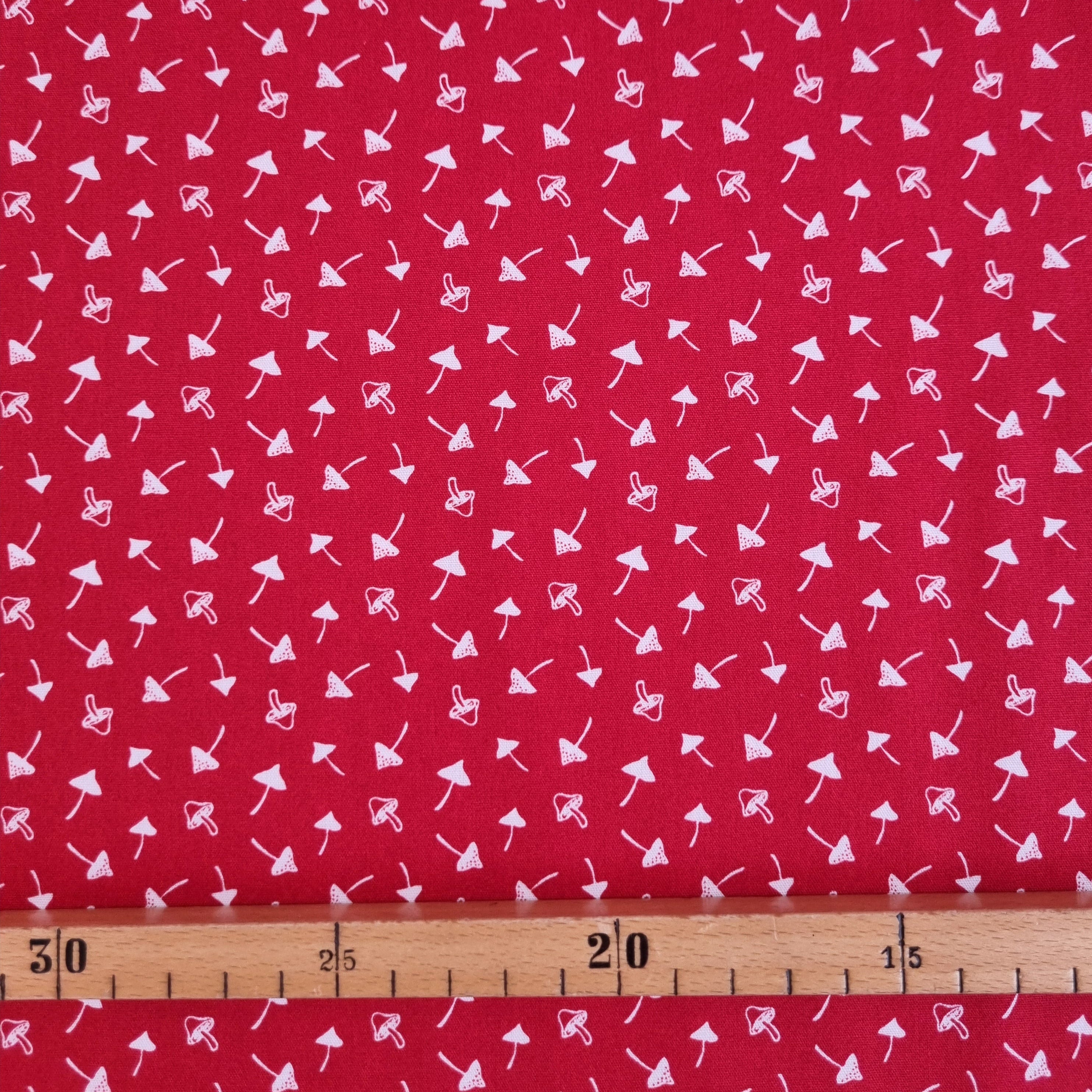 Minimuster rot/weiß Webstoff Malu Stoffhaus Pilze Malu - Stoffhaus