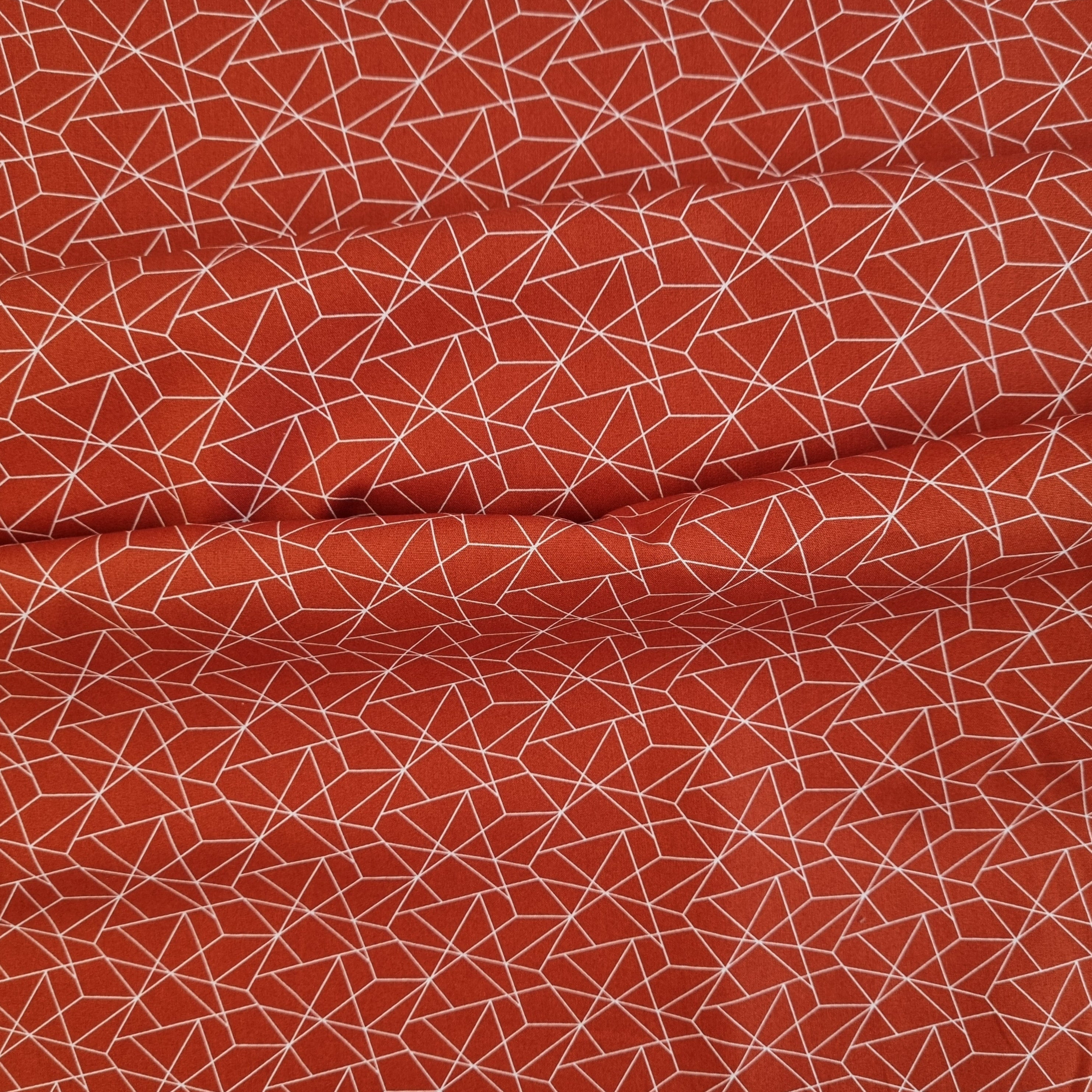 Minimuster terra/weiß Webstoff Malu Stoffhaus Malu - Stoffhaus