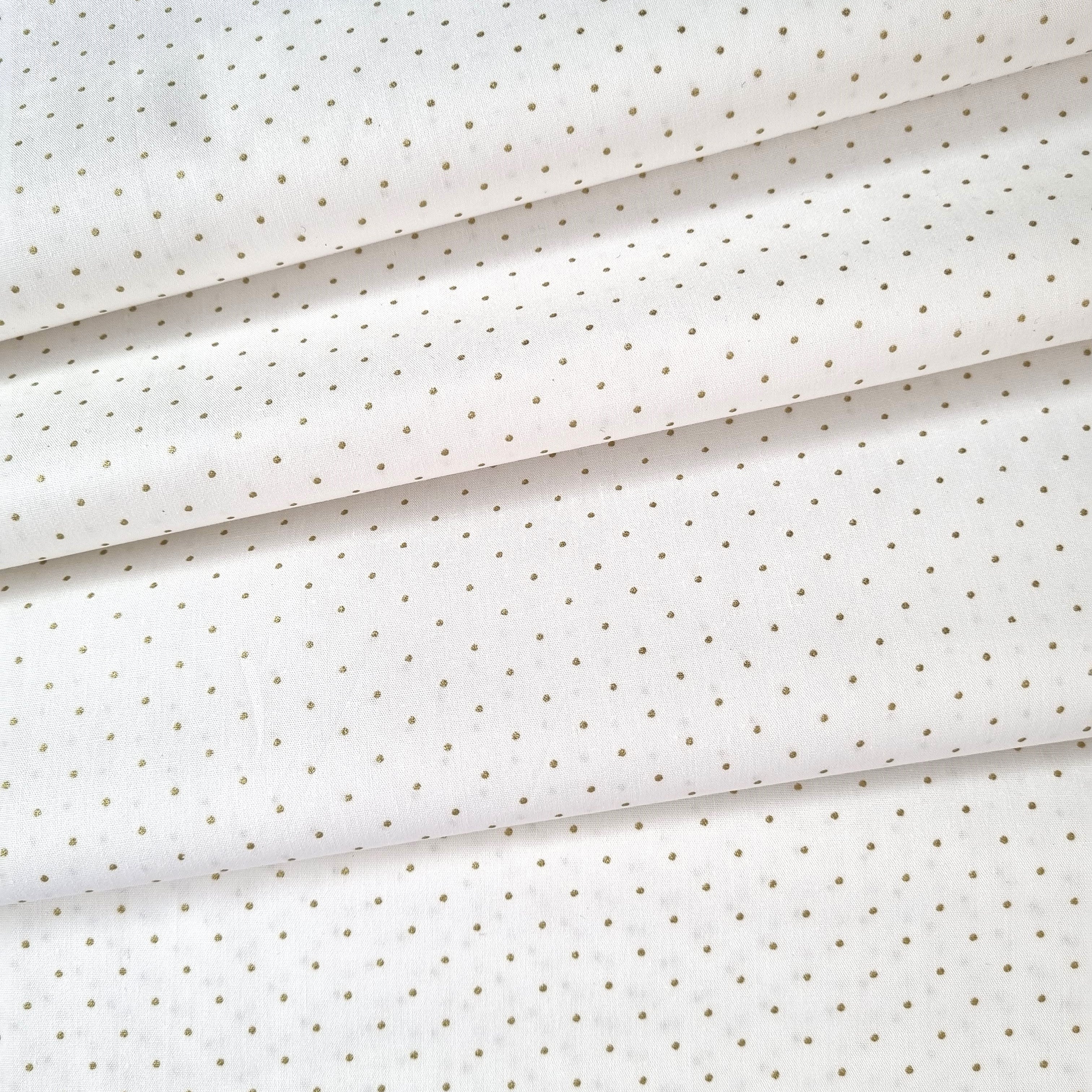 Minipünktchen auf Baumwolle div. Farben Webstoff Malu Stoffhaus gold Malu - Stoffhaus
