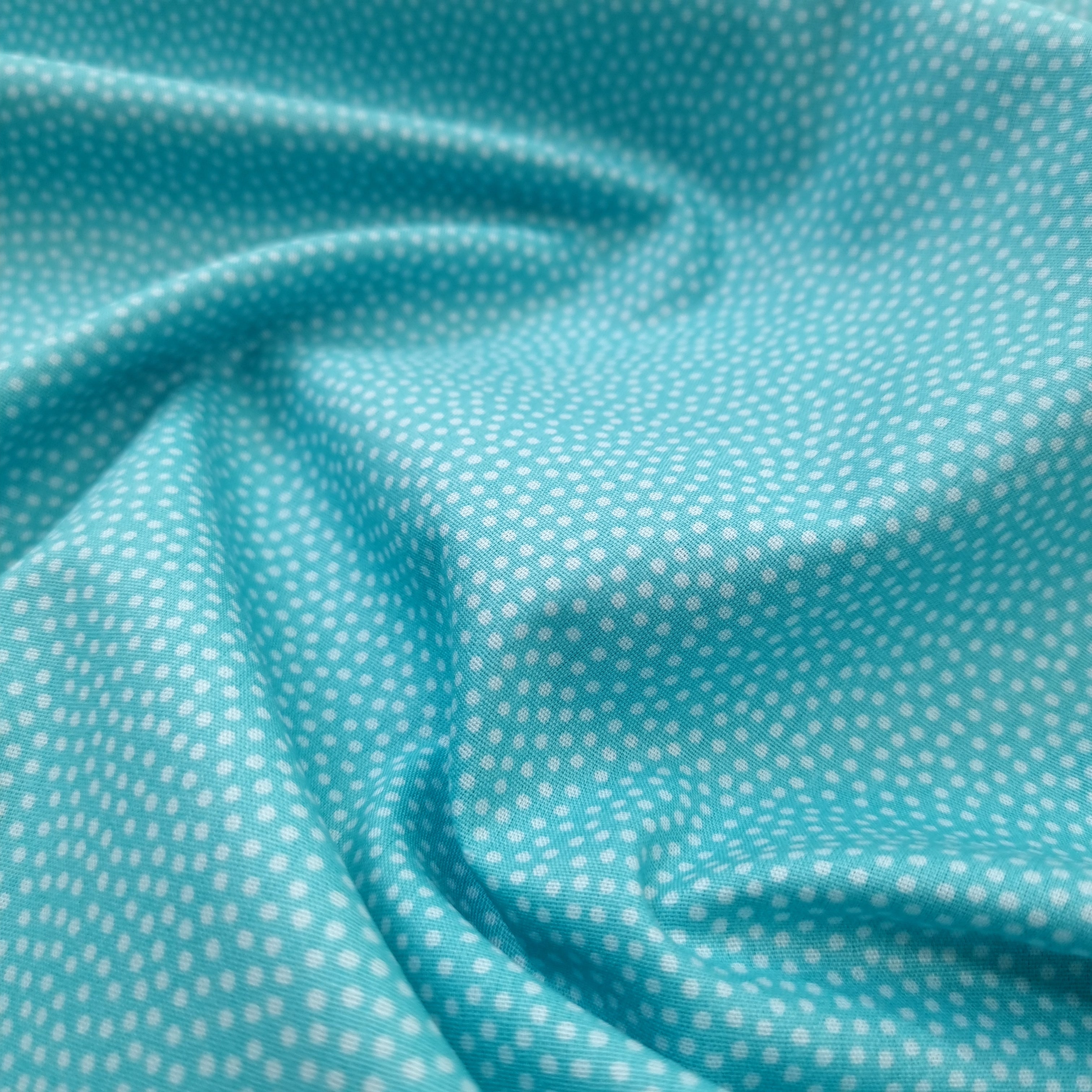 Minipünktchen viele Farben Webstoff, neu Swafing aqua 100262 Malu - Stoffhaus