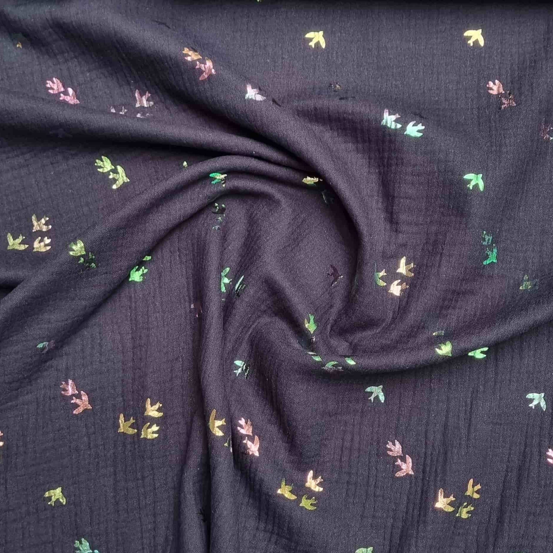 Musselin mit Regenbogenvögeln Musselin, neu Malu Stoffhaus - Nähschule - Atelier Malu - Stoffhaus