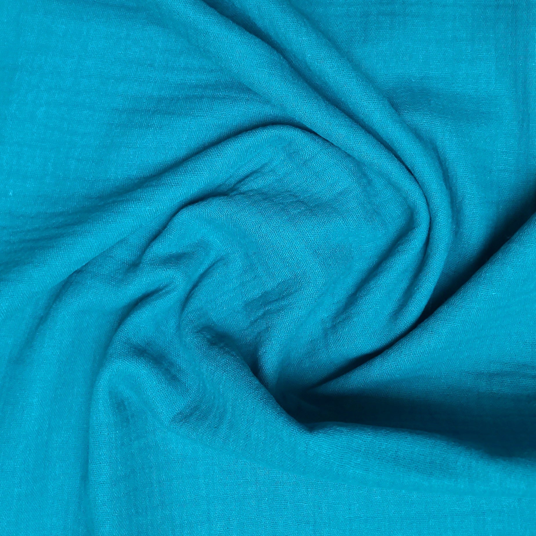 Musselin uni viele Farben Musselin, neu Malu Stoffhaus - Nähschule - Atelier petrol 005D Malu - Stoffhaus