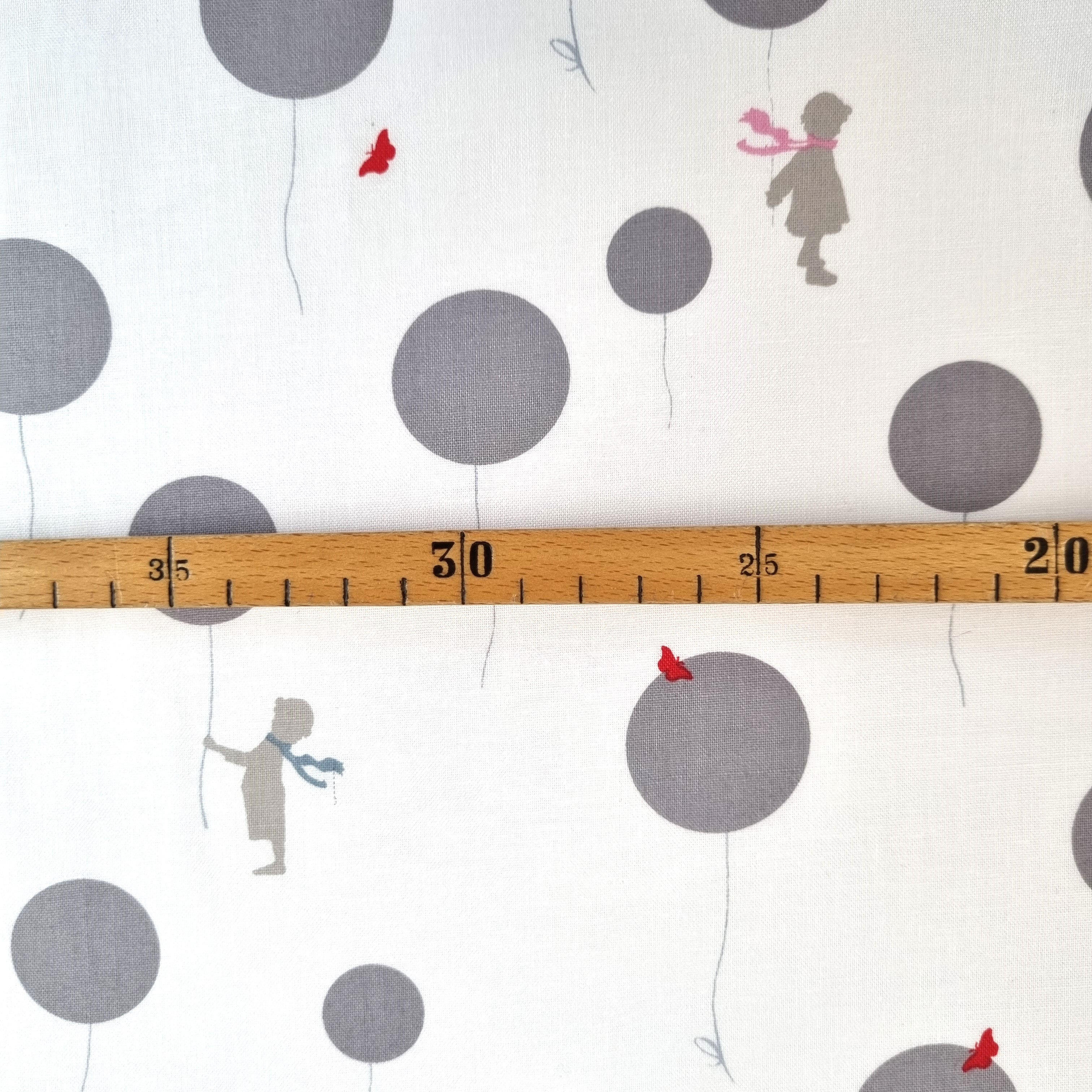 My elefant and me von Gütermann Webstoff Gütermann Kinder grau/weiß Malu - Stoffhaus