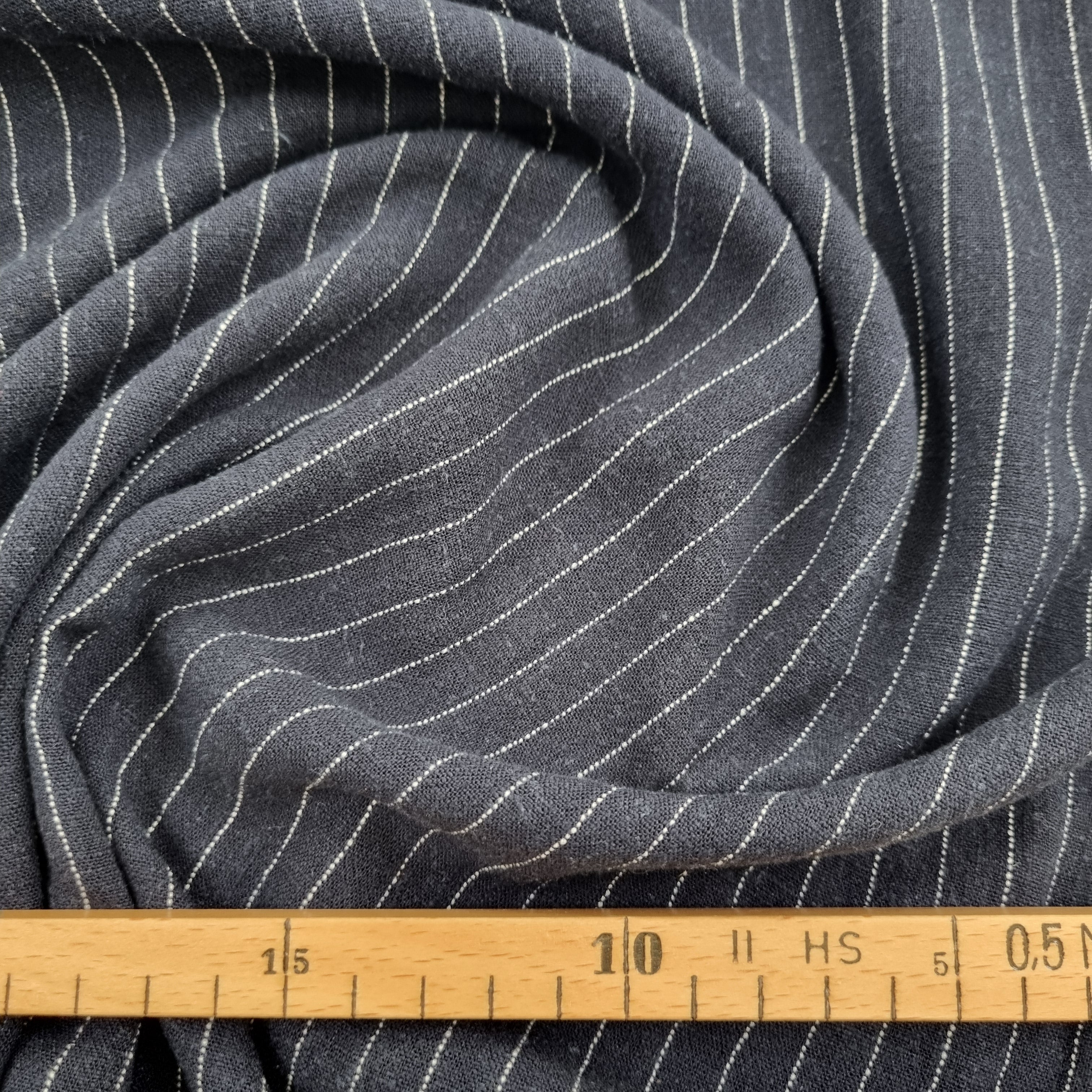 Nadelstreifen Viskoseleinen zwei Farben Webstoff, neu Malu Stoffhaus - Nähschule - Atelier navy Malu - Stoffhaus
