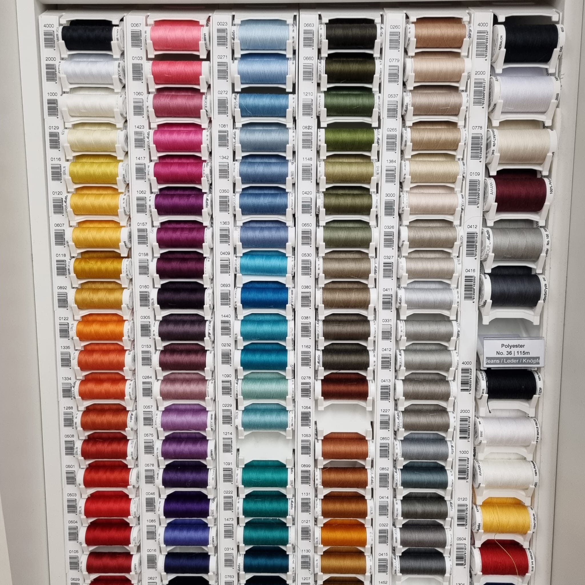 Nähfaden / Seralon 200m 2.Hälfte der Farben Garne Mettler Malu - Stoffhaus