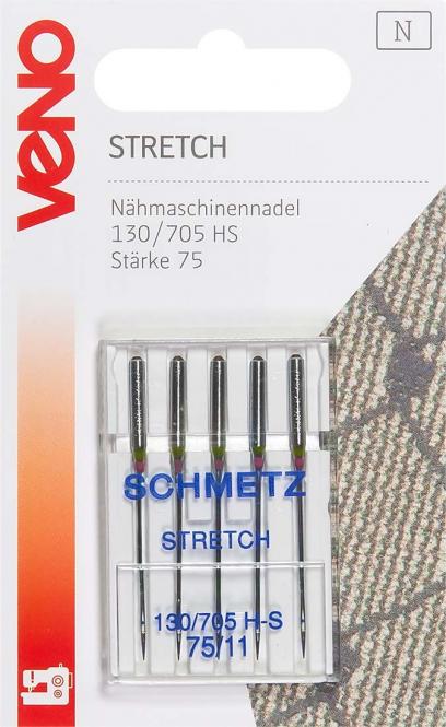 Nähmaschinennadeln 130/705 Stretch 75 Nadeln VENO Malu - Stoffhaus