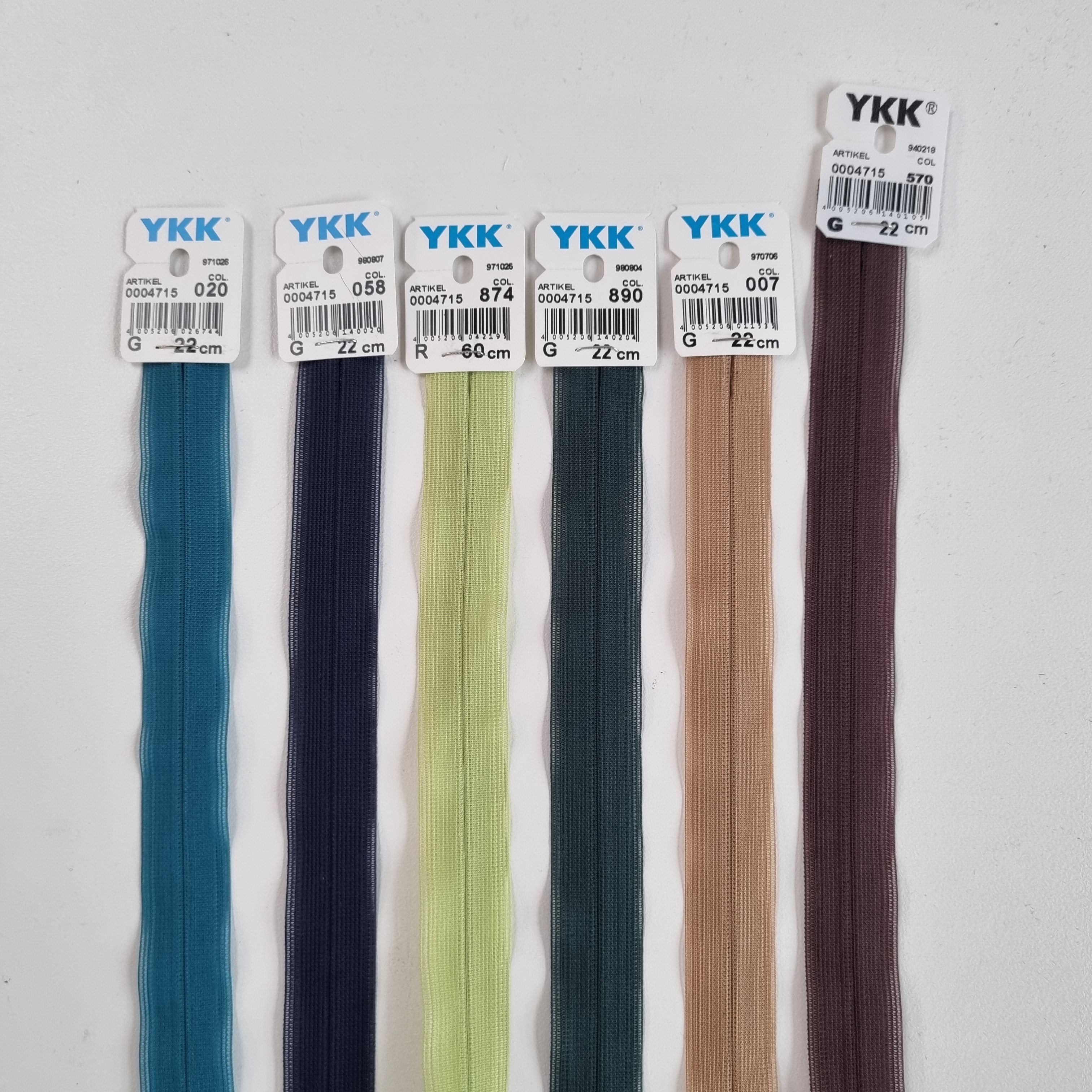 Nahtverdeckt nicht teilbar 2mm palisander Reißverschlüsse YKK Malu - Stoffhaus