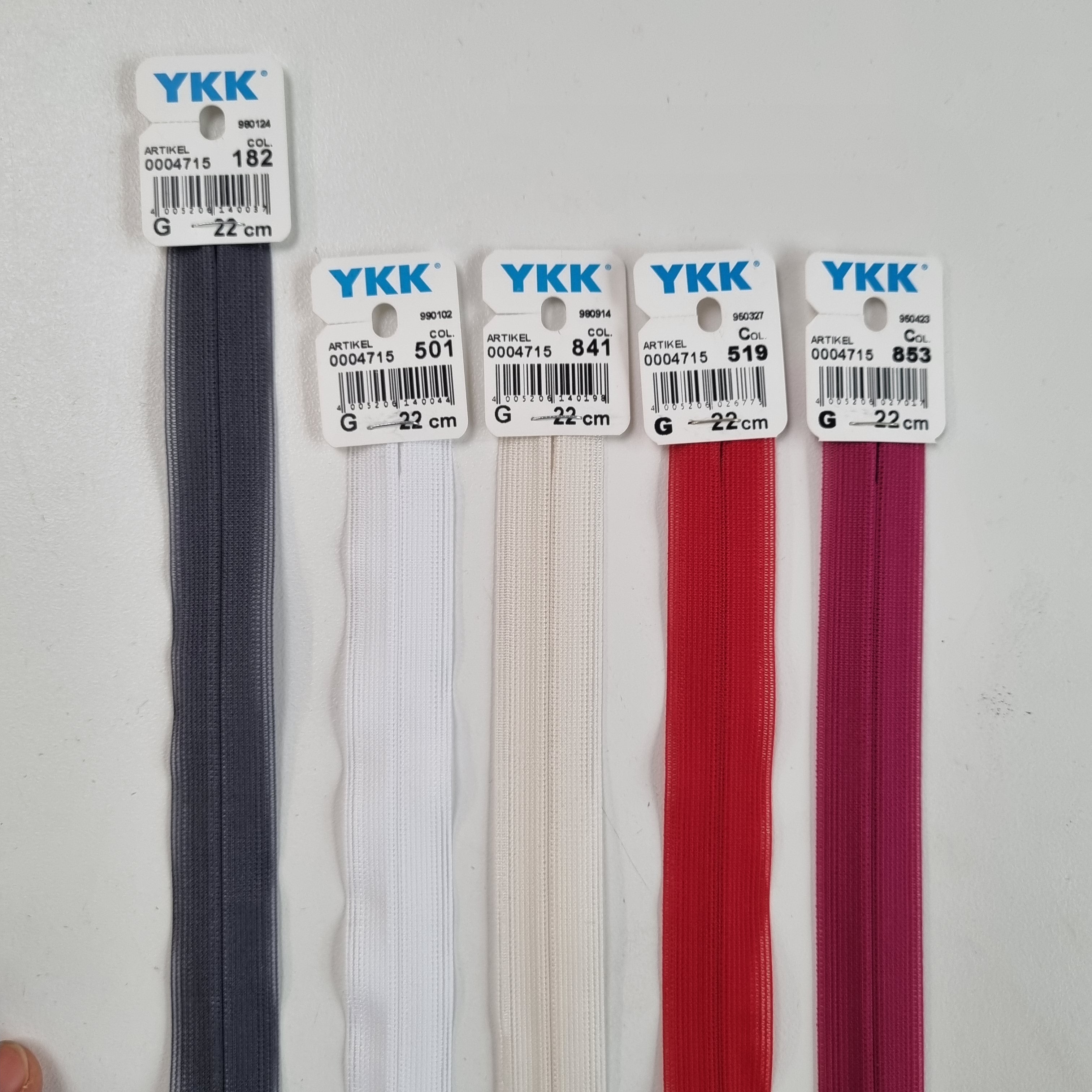 Nahtverdeckt nicht teilbar 2mm schiefergrau Reißverschlüsse YKK Malu - Stoffhaus