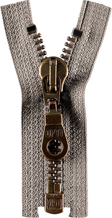 Opti grau 004 Jackenreißverschluß teilbar 5mm Reißverschlüsse Opti Malu - Stoffhaus