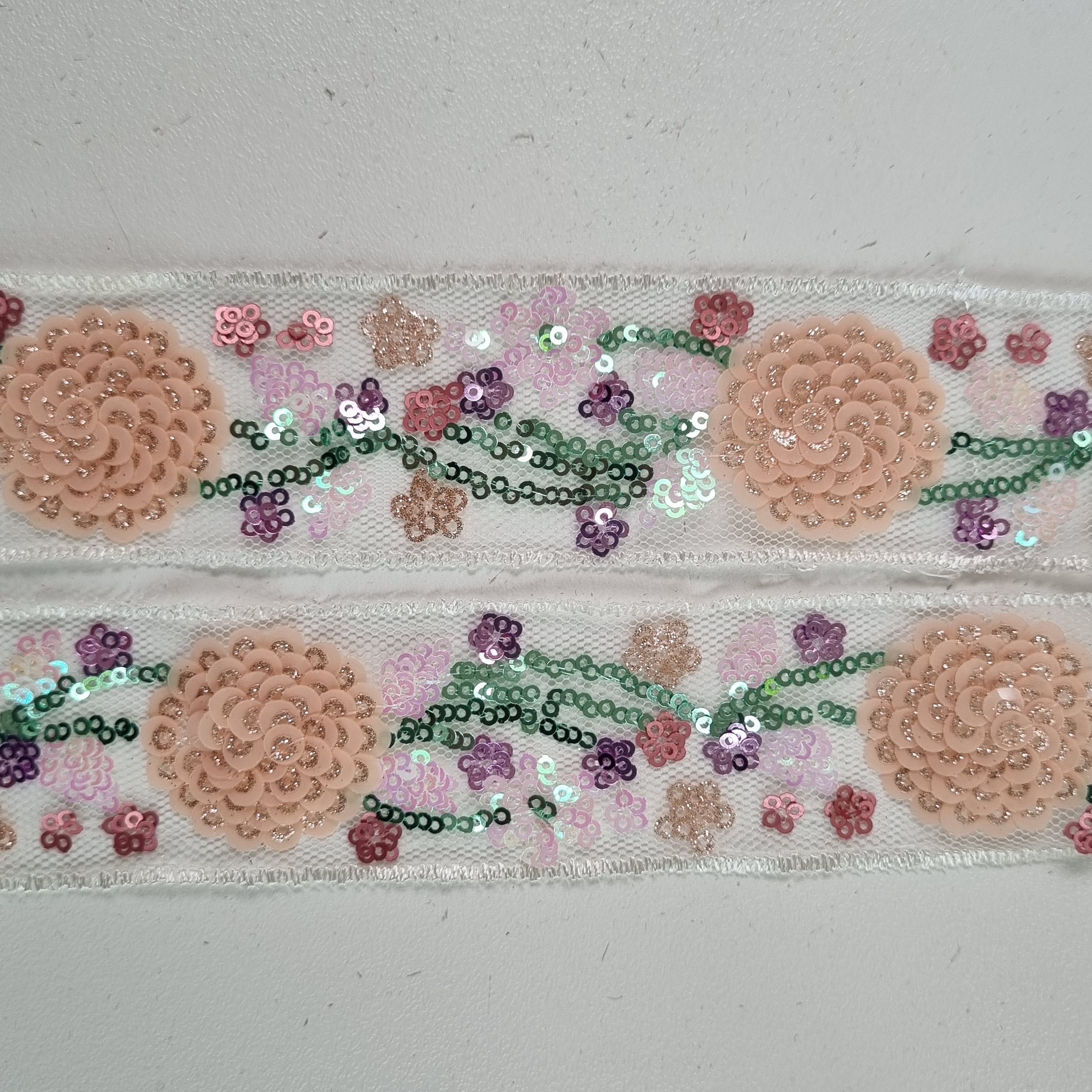 Palliettenband Blumen Verschlüsse Malu Stoffhaus - Nähschule - Atelier Malu - Stoffhaus