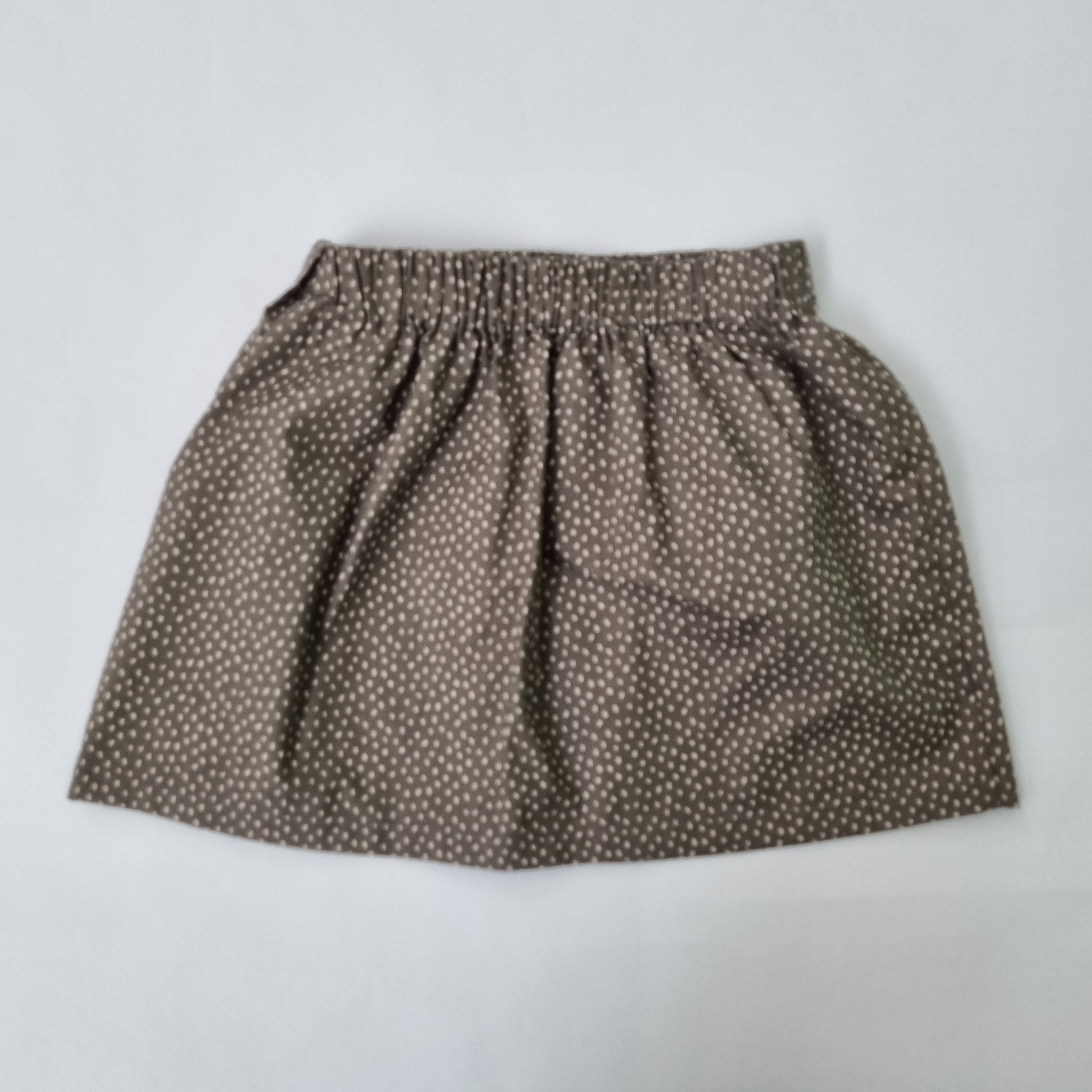 Paperbagrock taupe/weiß Rock Ferienkinder Malu - Stoffhaus