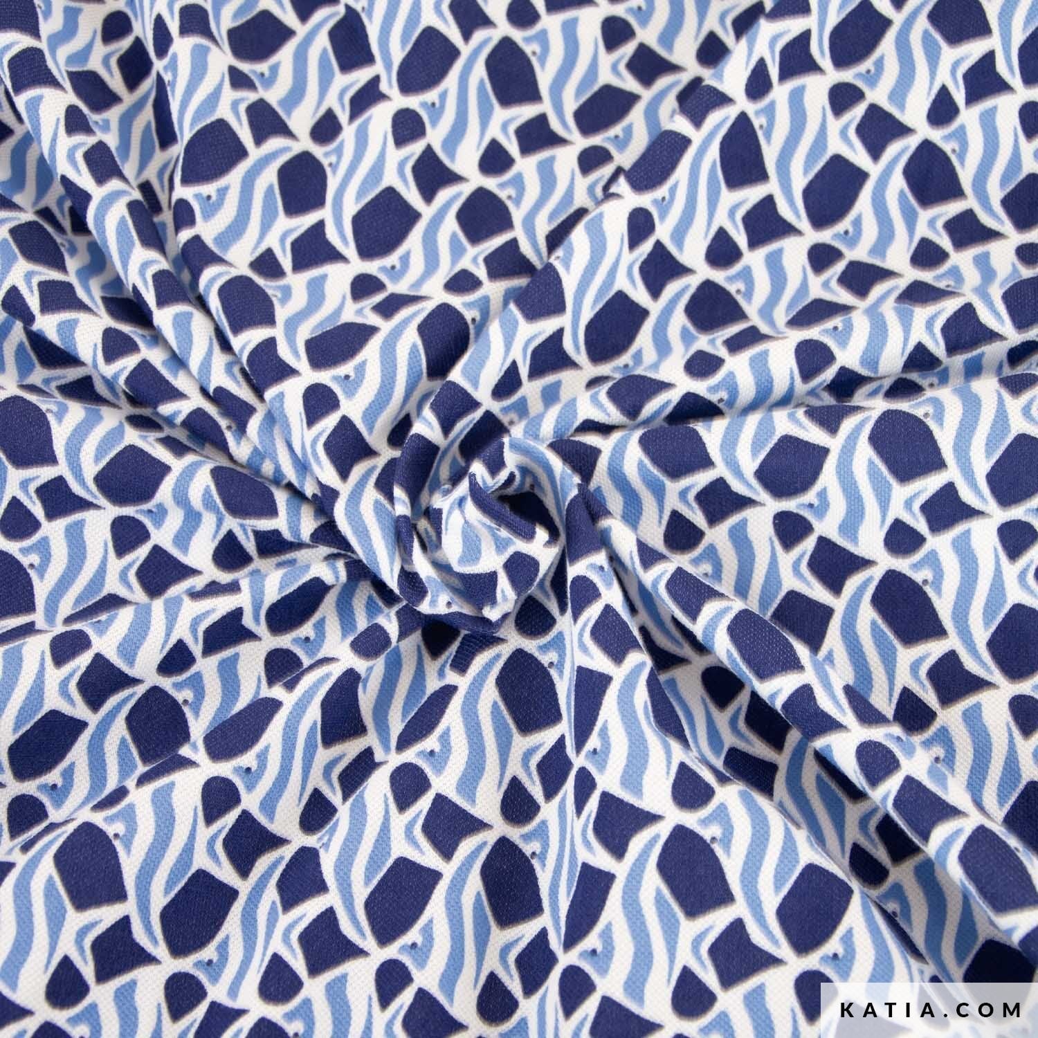 Pique Baumwolldruck Africa Seaworld Jersey Malu Stoffhaus Malu - Stoffhaus