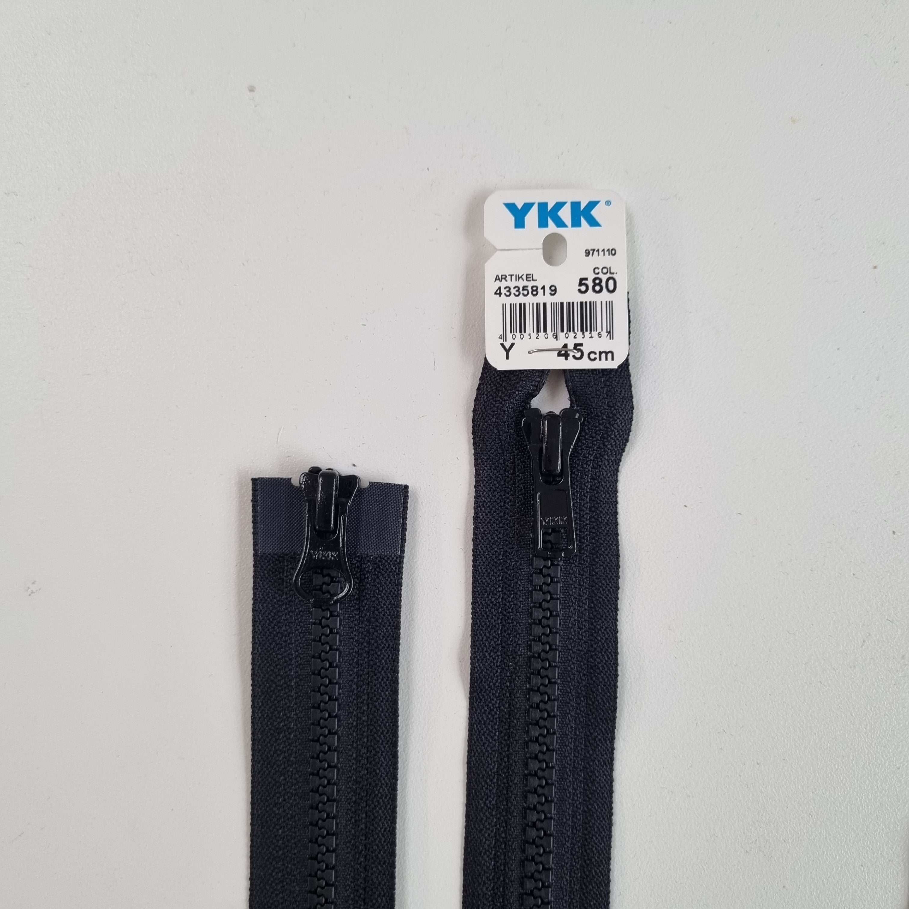 Plastikreißverschluß zwei Wege 5mm schwarz Reißverschlüsse YKK Malu - Stoffhaus