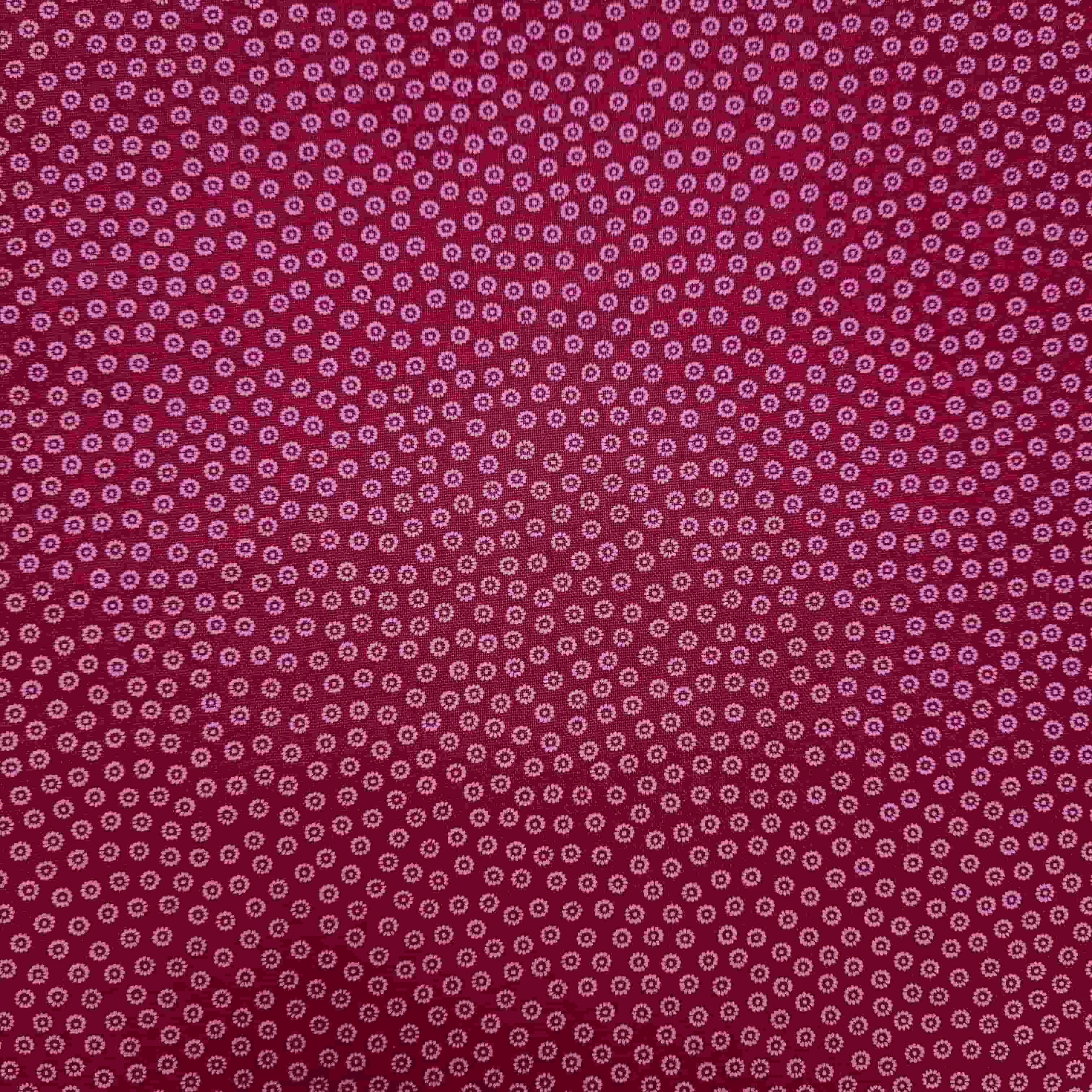 Popeline Miniblümchen bordeaux/rosé Webstoff Malu Stoffhaus Malu - Stoffhaus