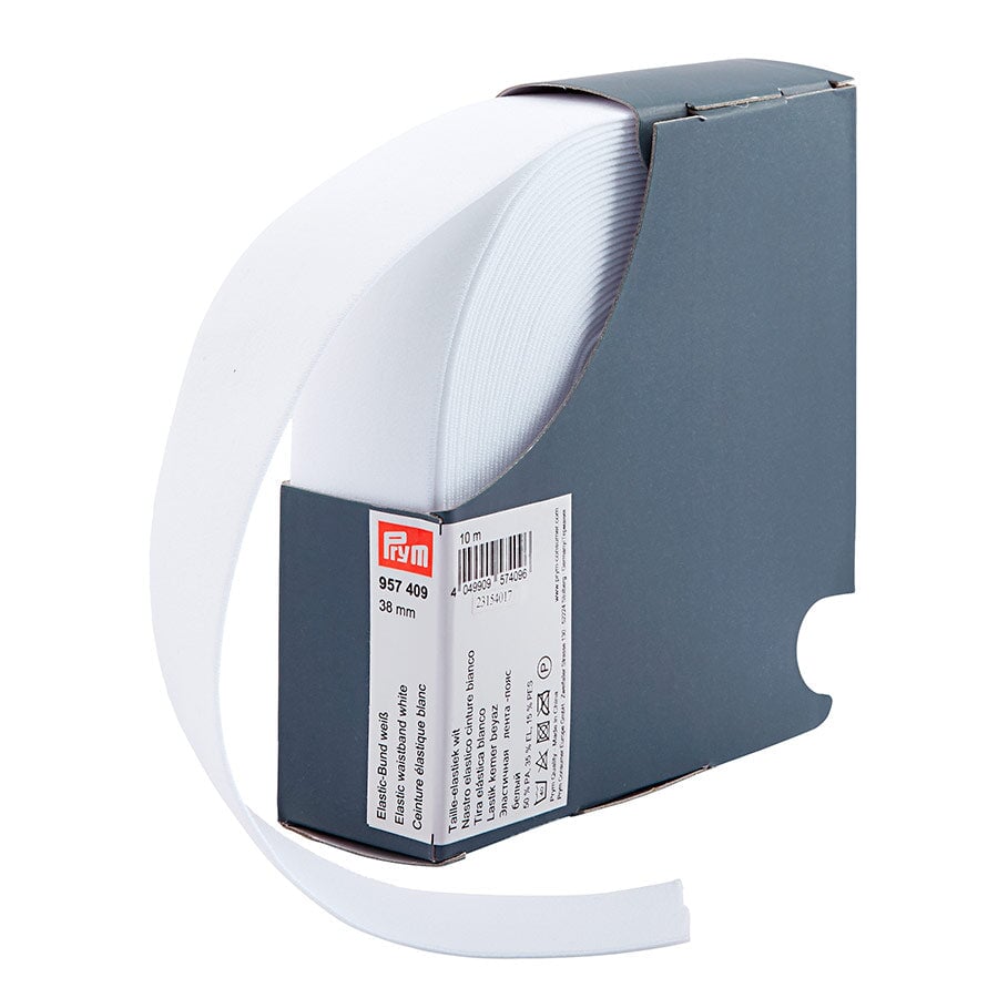 Prym Elastic-Bund 40mm Band elastisch Prym weiß Malu - Stoffhaus