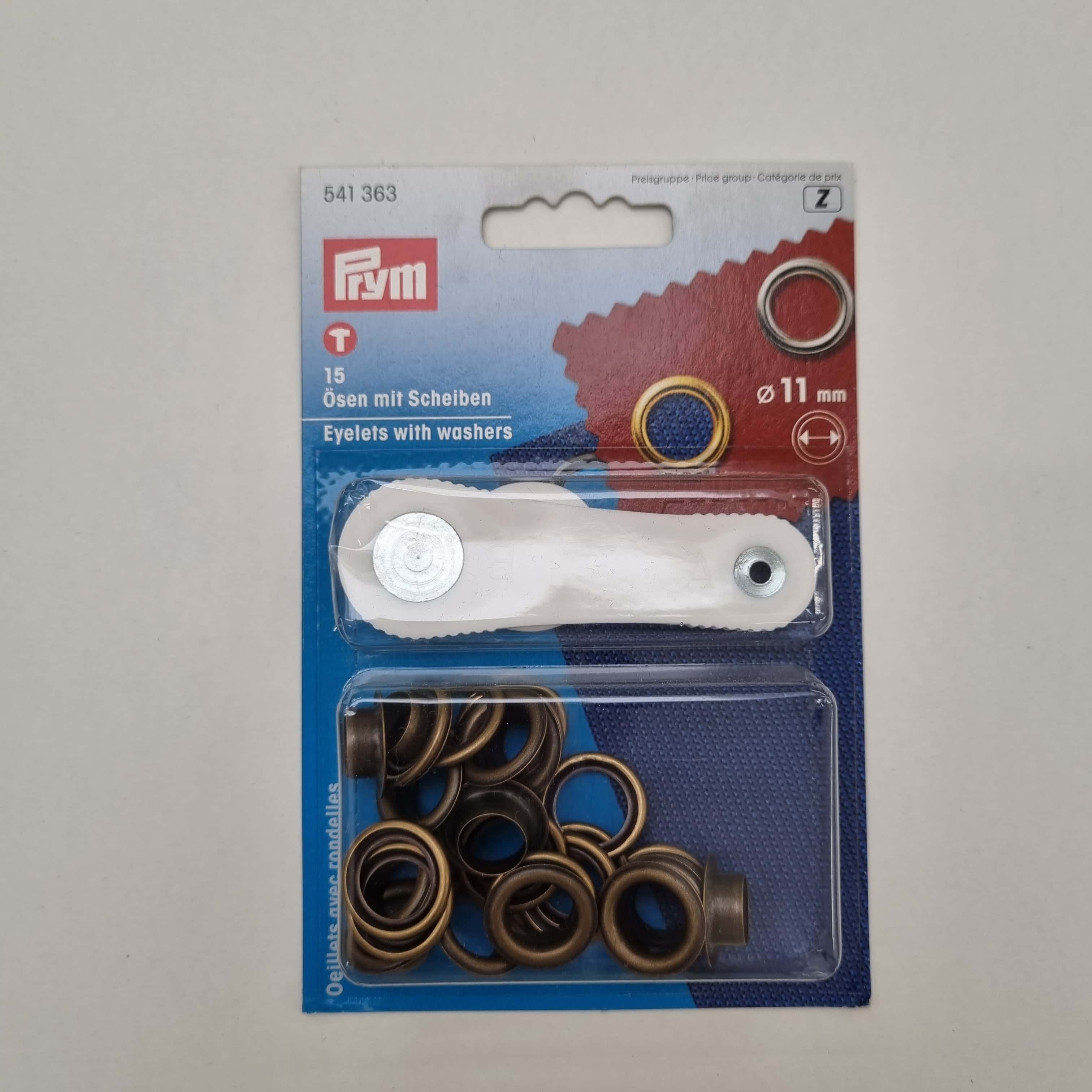 Prym Ösen 11 mm altmessing/silber zum Einschlagen Kurzware neu Prym altmessing Malu - Stoffhaus