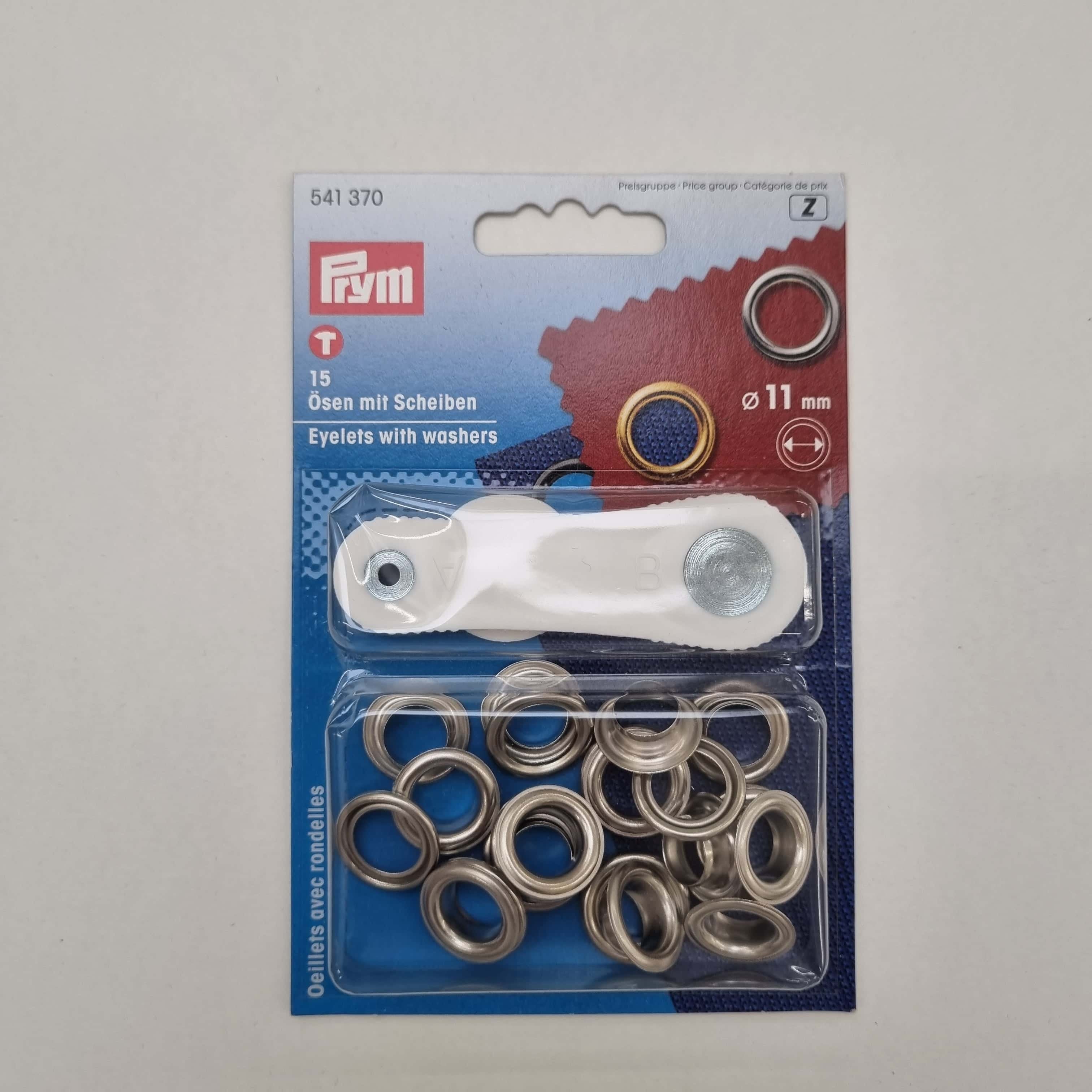 Prym Ösen 11 mm altmessing/silber zum Einschlagen Kurzware neu Prym silber Malu - Stoffhaus