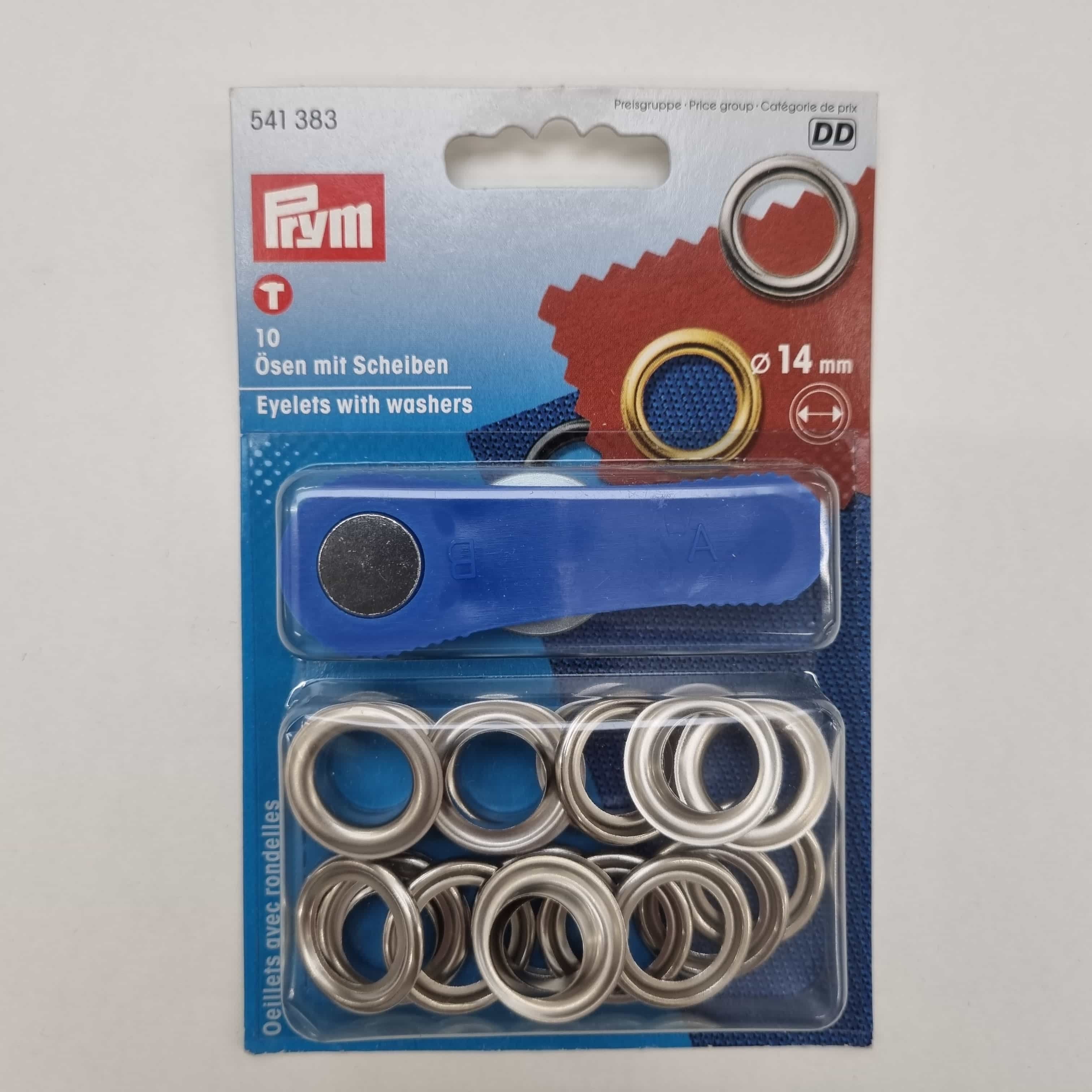 Prym Ösen 14 mm vier Farben zum Einschlagen Kurzware neu Prym silber Malu - Stoffhaus