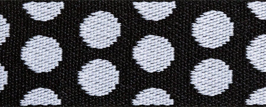 Punkte Gurtband 40mm Veno div. Farben Band Veno schwarz 000 Malu - Stoffhaus