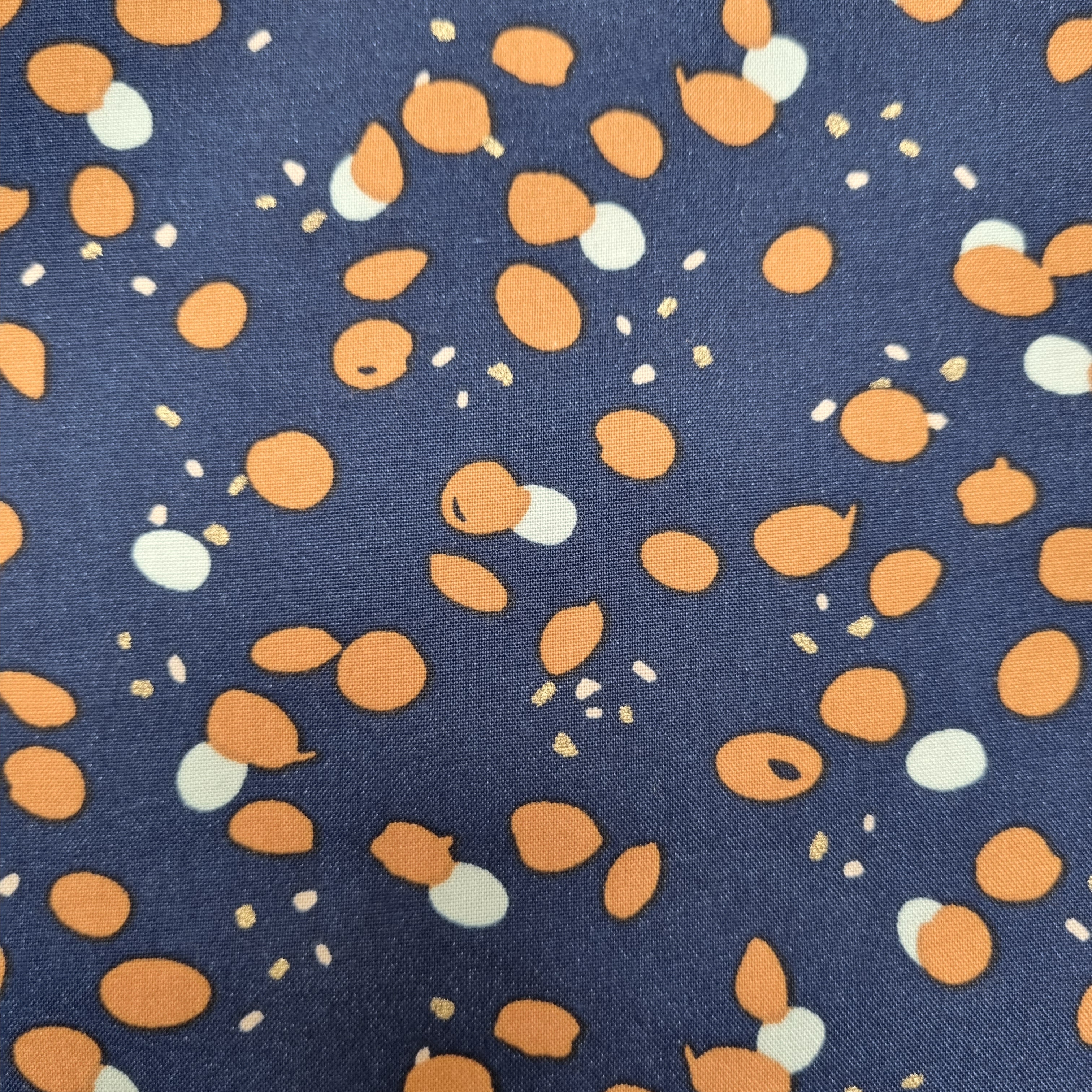 Punktemuster auf blauem Viskosewebstoff Viskosewebstoff, neu Domotex Malu - Stoffhaus