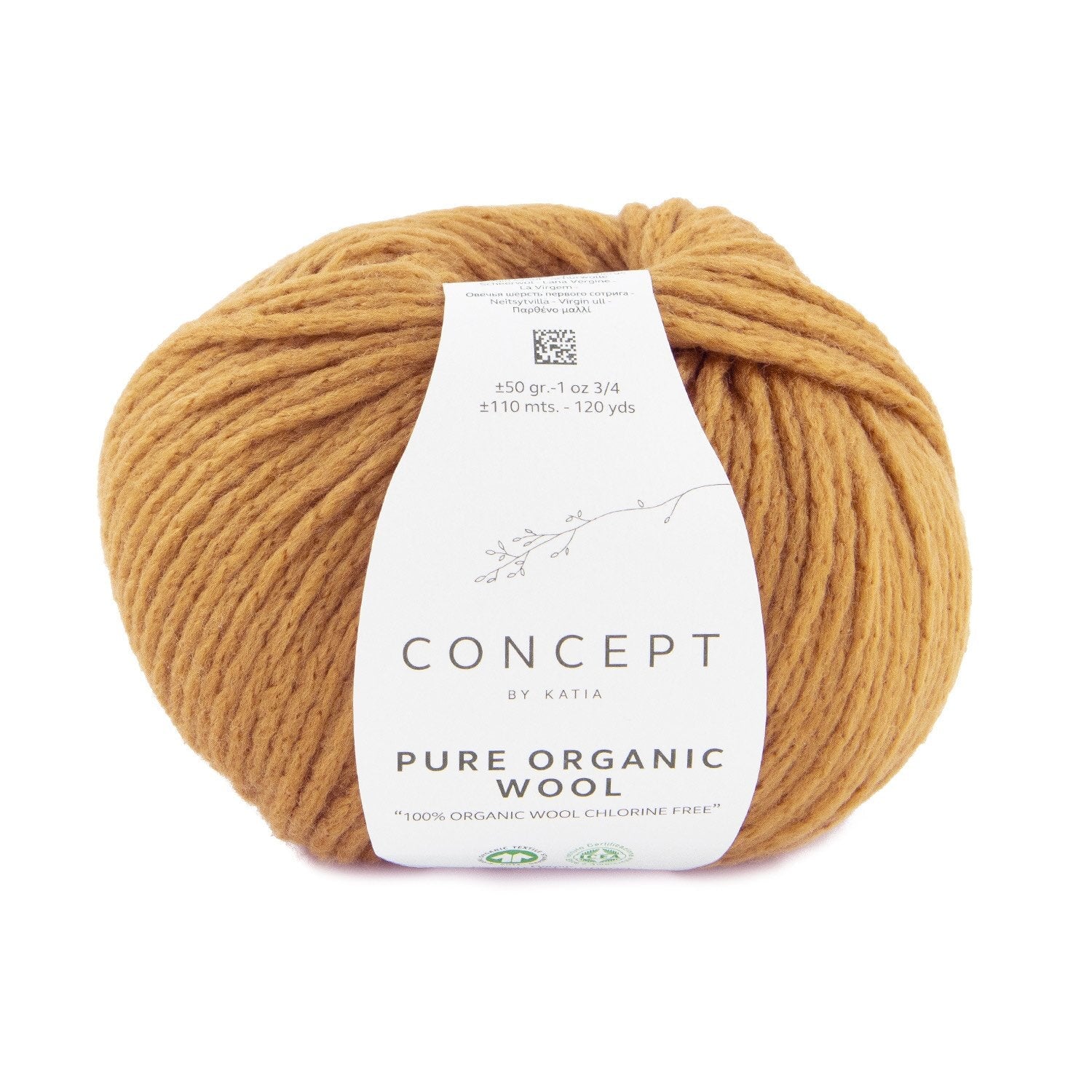 Pure organic Wool Wolle Katia senfgelb 53 Malu - Stoffhaus