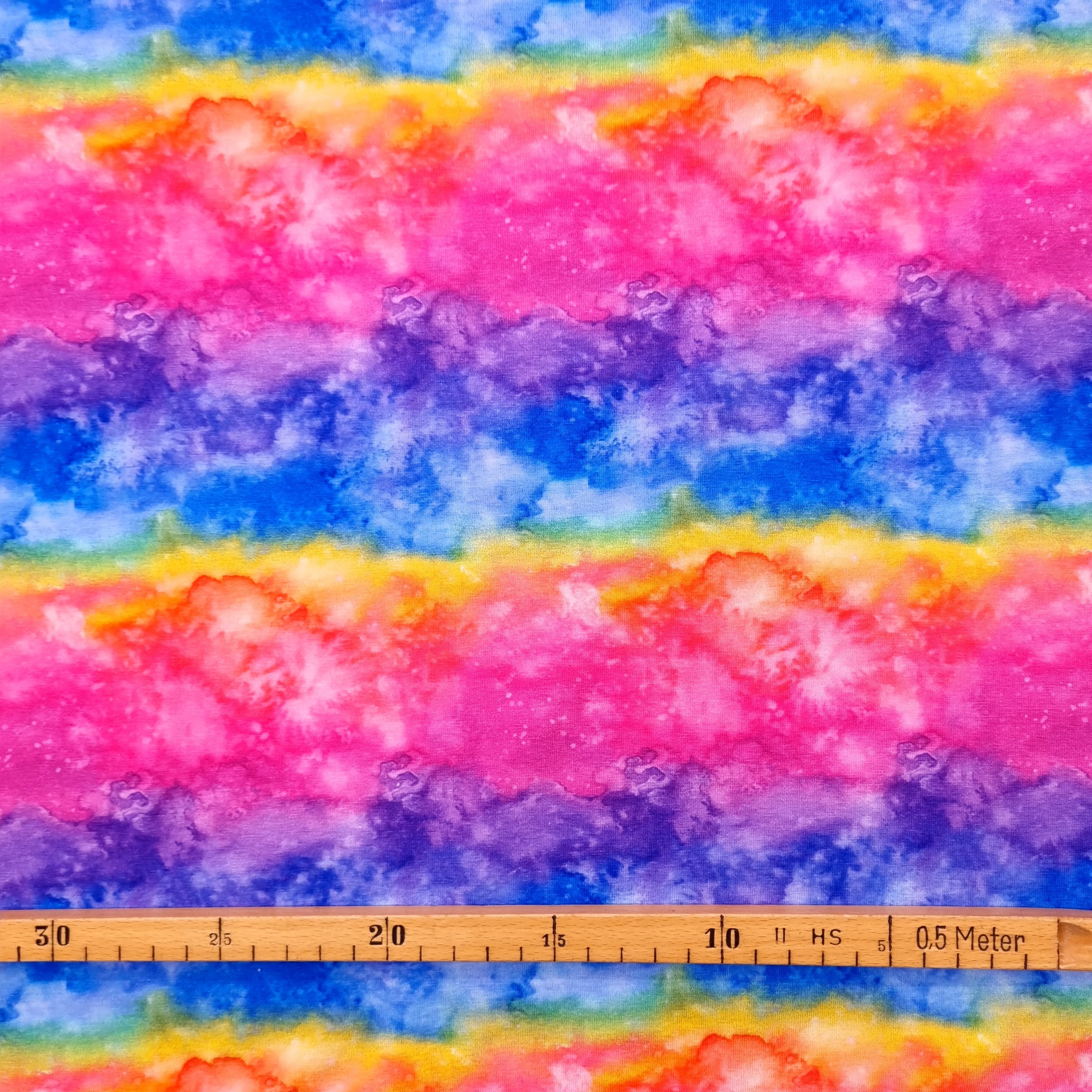 Regenbogenbatik Baumwolljersey jersey, neu Swafing Malu - Stoffhaus