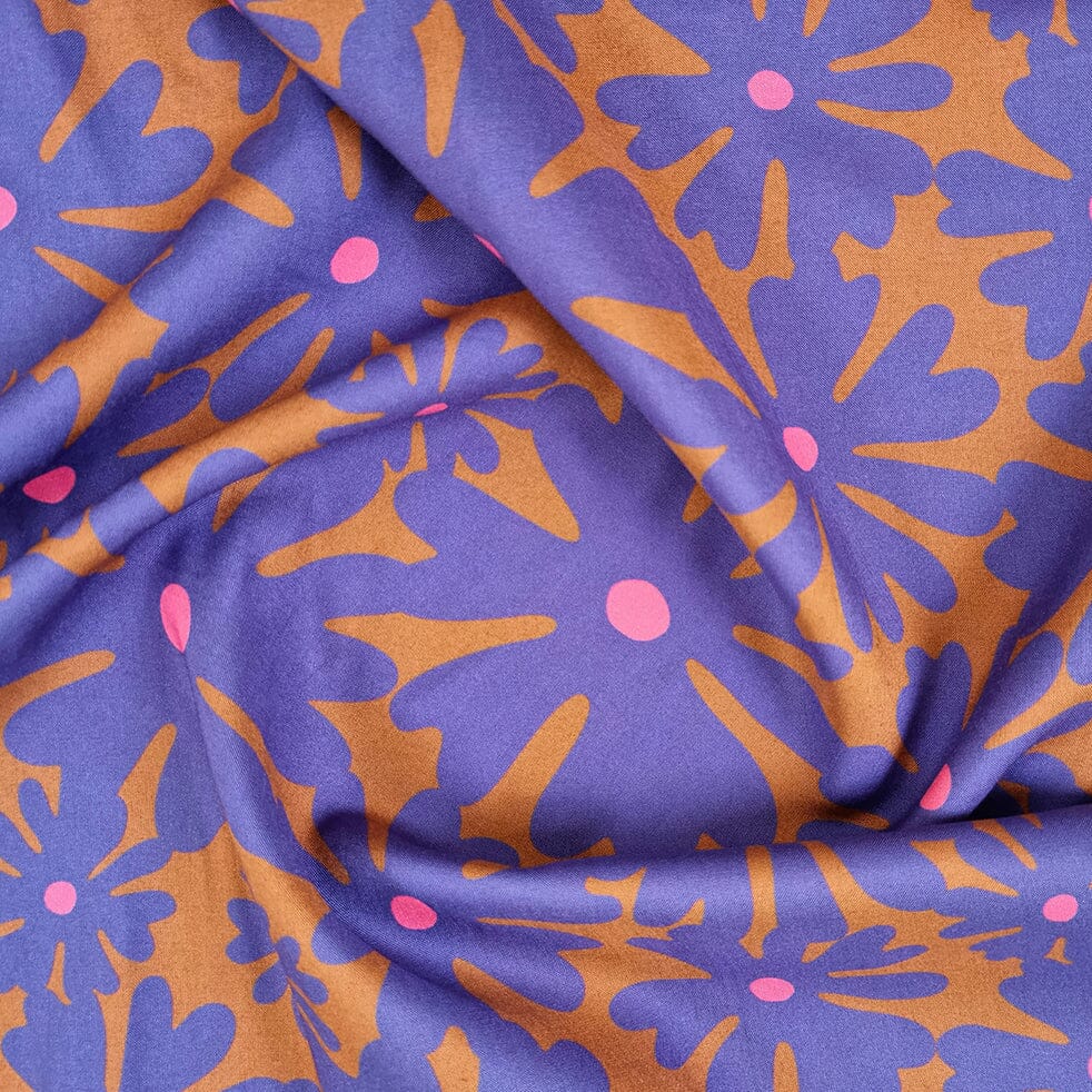 Retroblumen Cloud9 Fabrics Viskosewebstoff Cloud9 Fabrics Malu - Stoffhaus