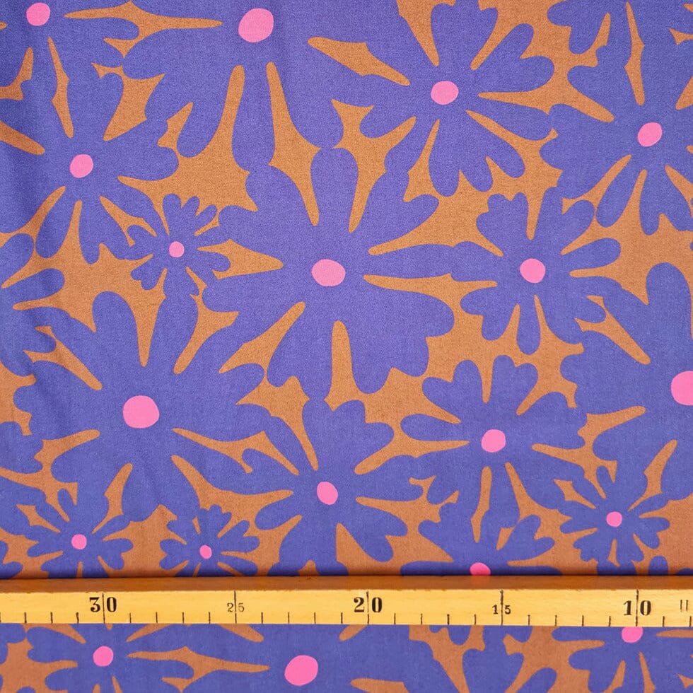 Retroblumen Cloud9 Fabrics Viskosewebstoff Cloud9 Fabrics Malu - Stoffhaus