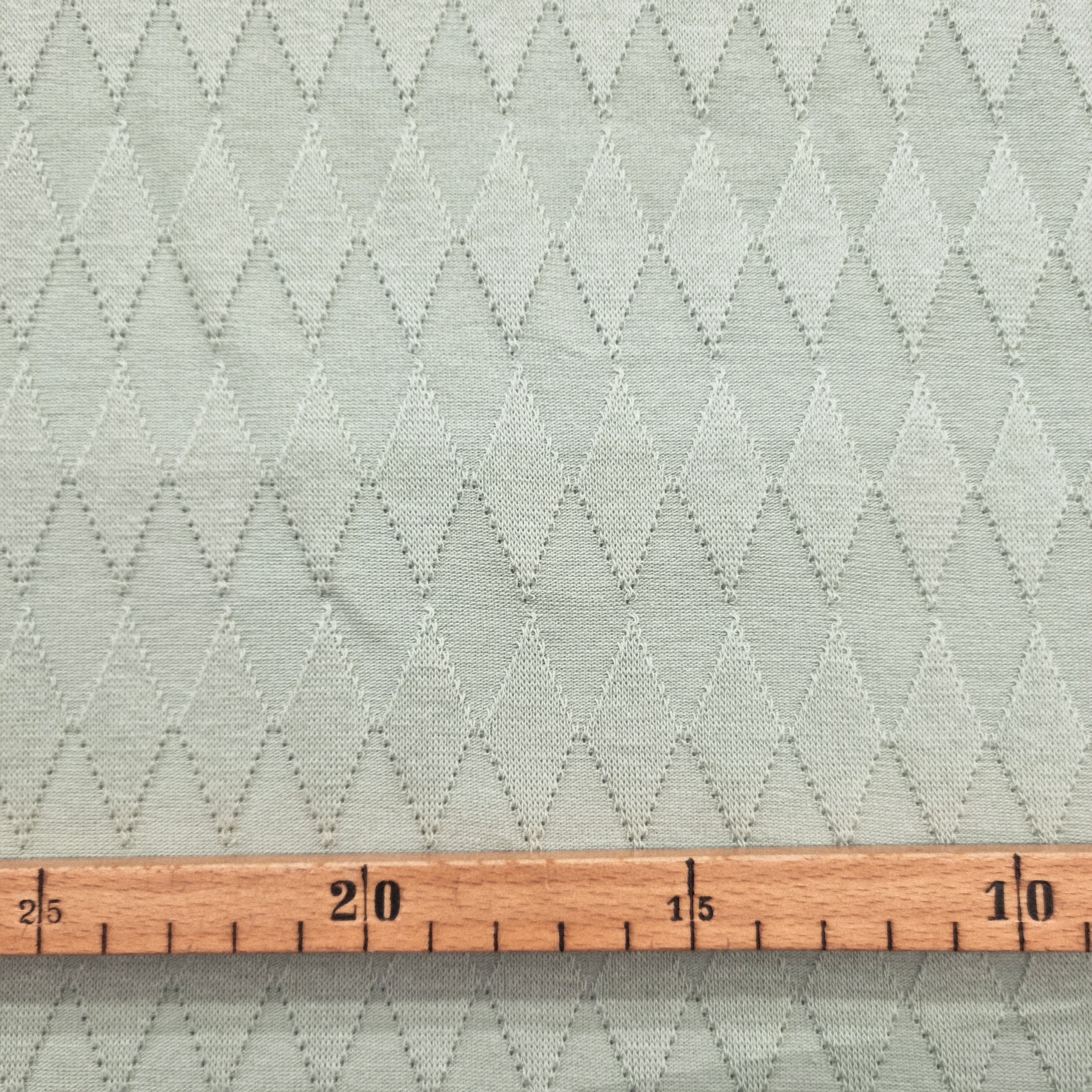 Retrofeinstrick Rauten hellmint Feinstrick Toptex Malu - Stoffhaus