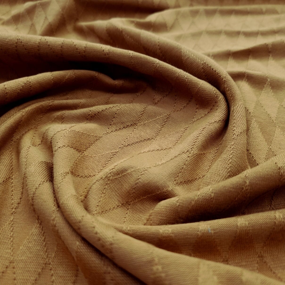 Retrofeinstrick Rauten messing Feinstrick Toptex Malu - Stoffhaus