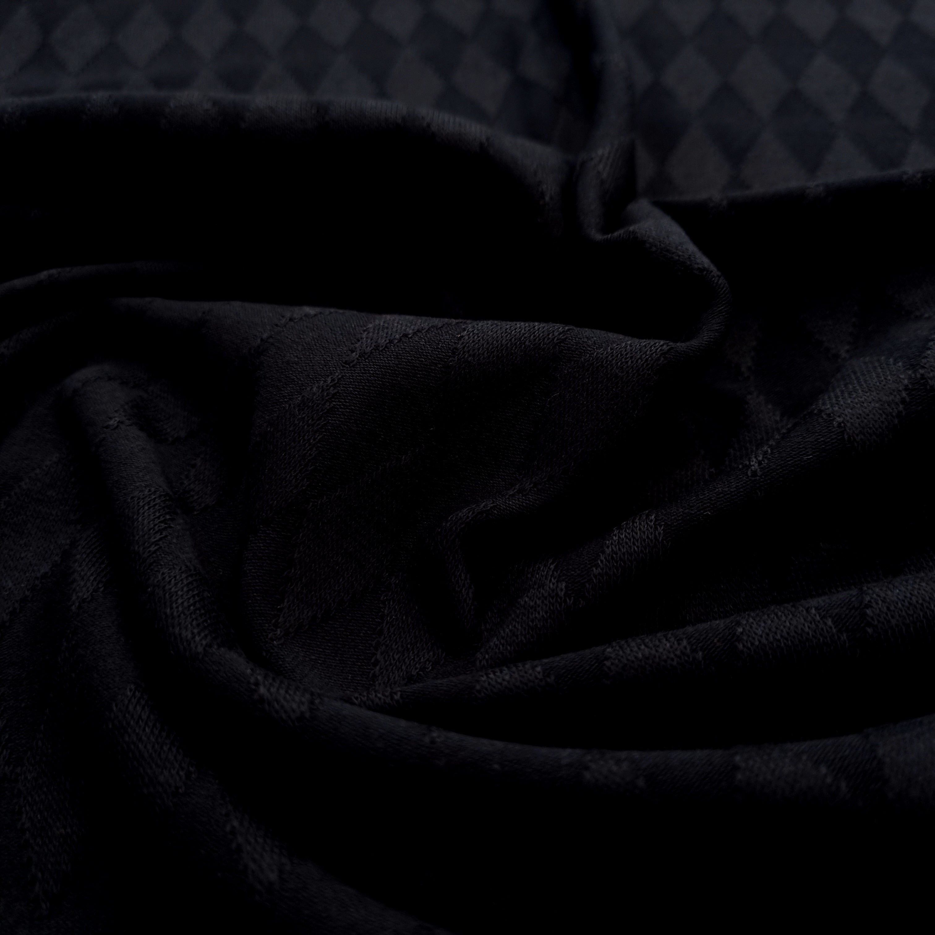 Retrofeinstrick Rauten schwarz Feinstrick Toptex Malu - Stoffhaus