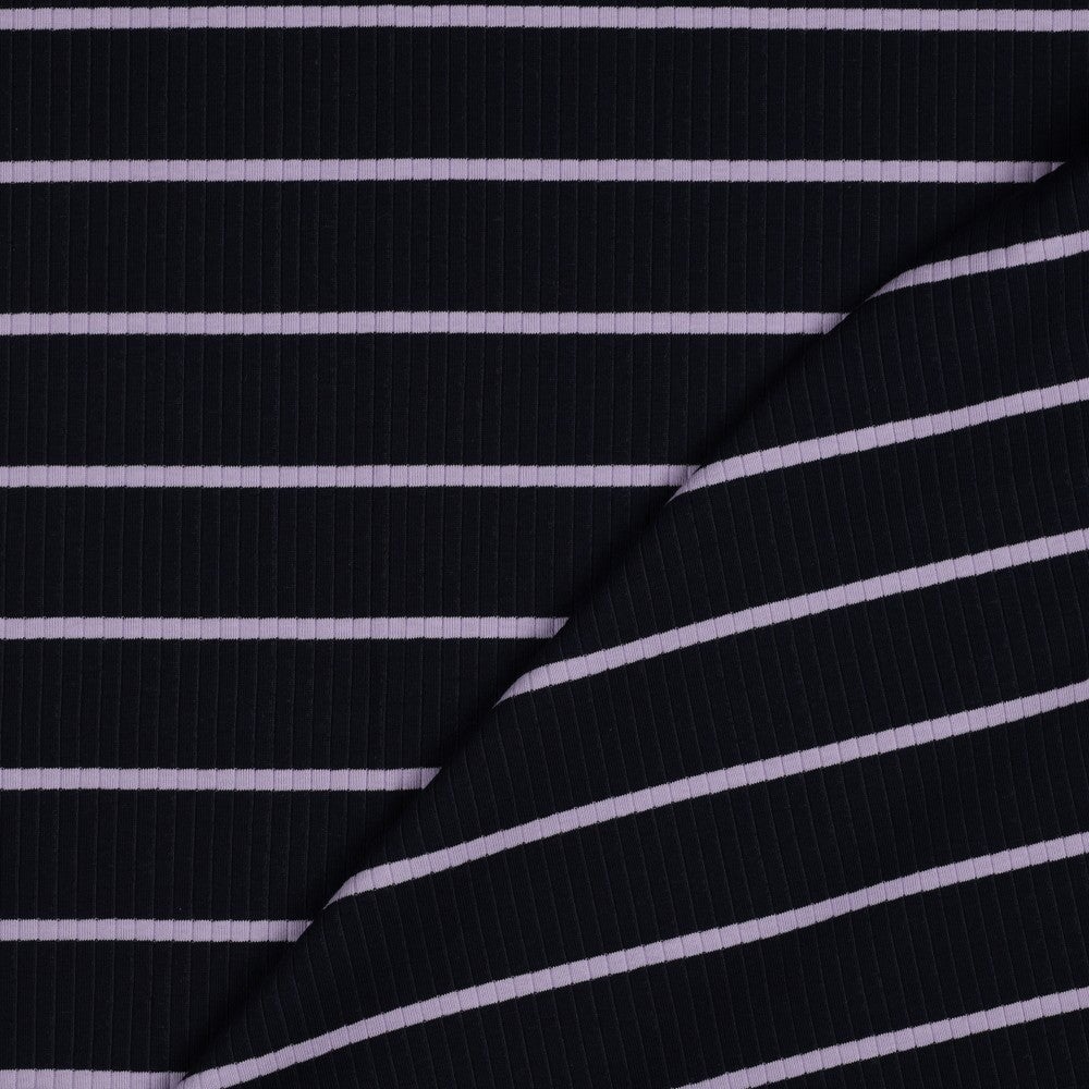 Ribjersey mit eingestrickten Streifen jersey, neu Malu Stoffhaus - Nähschule - Atelier Malu - Stoffhaus