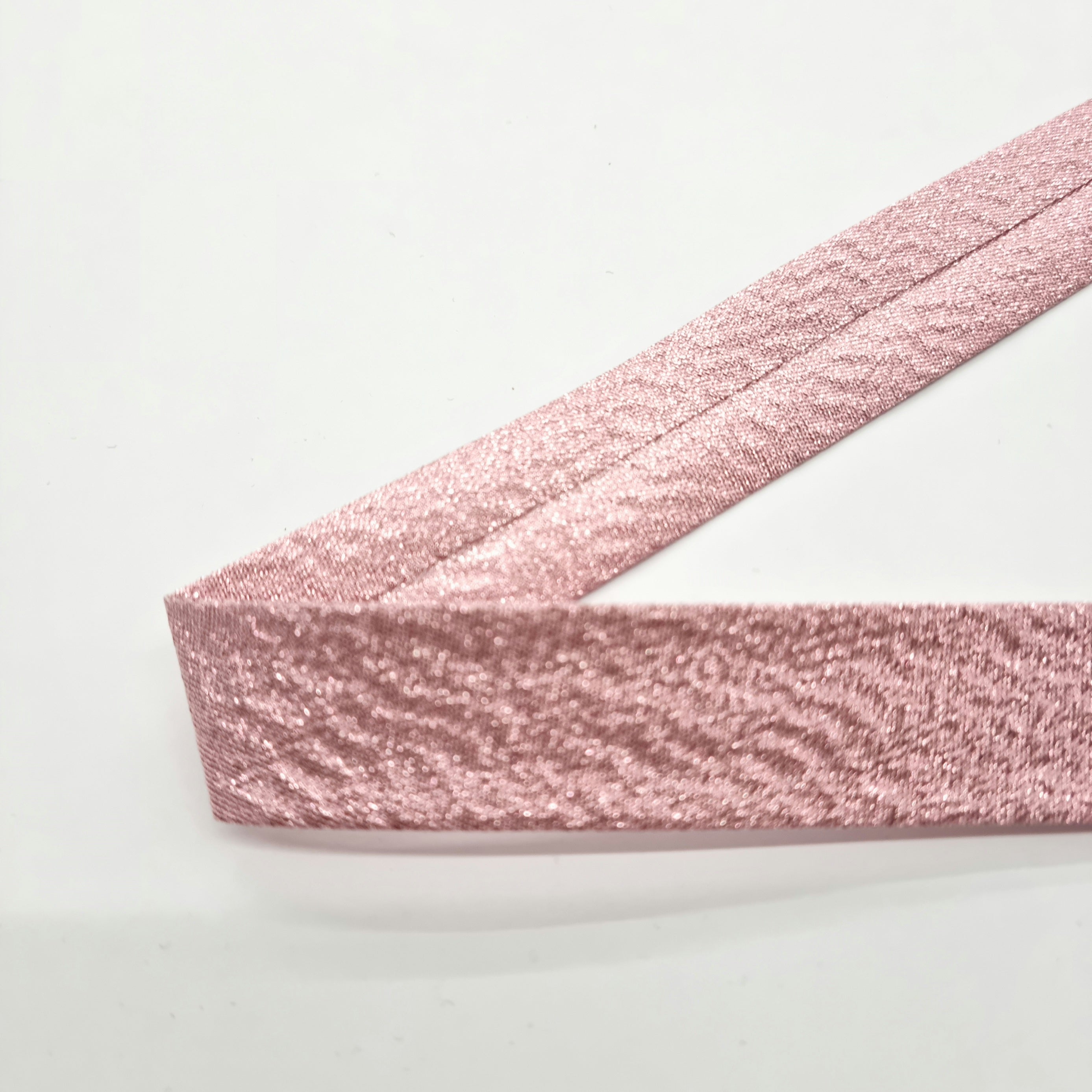 rosa Lurex Schrägband 40/20 Bänder Veno Malu - Stoffhaus