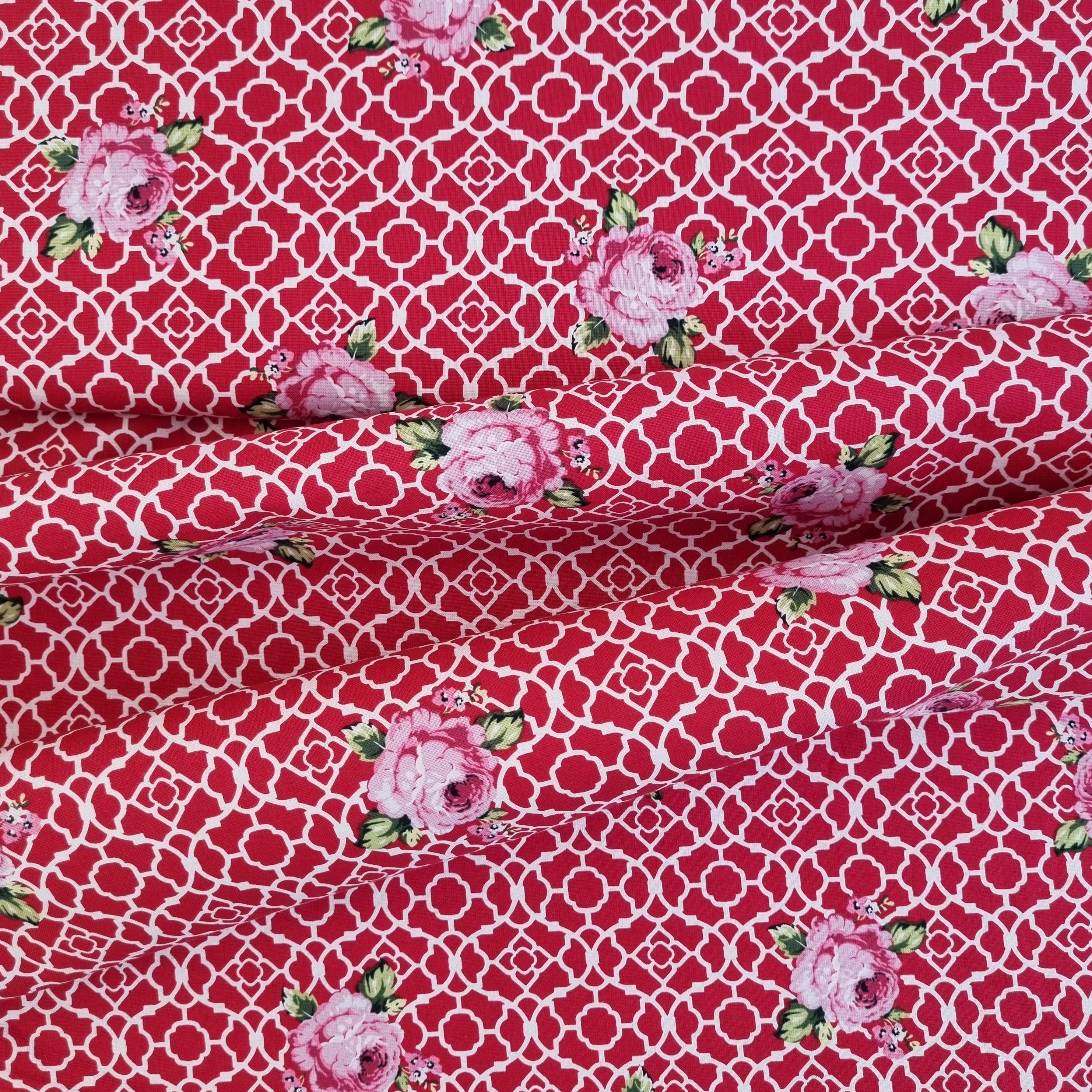 Rosen von Gütermann Webstoff Gütermann Malu - Stoffhaus