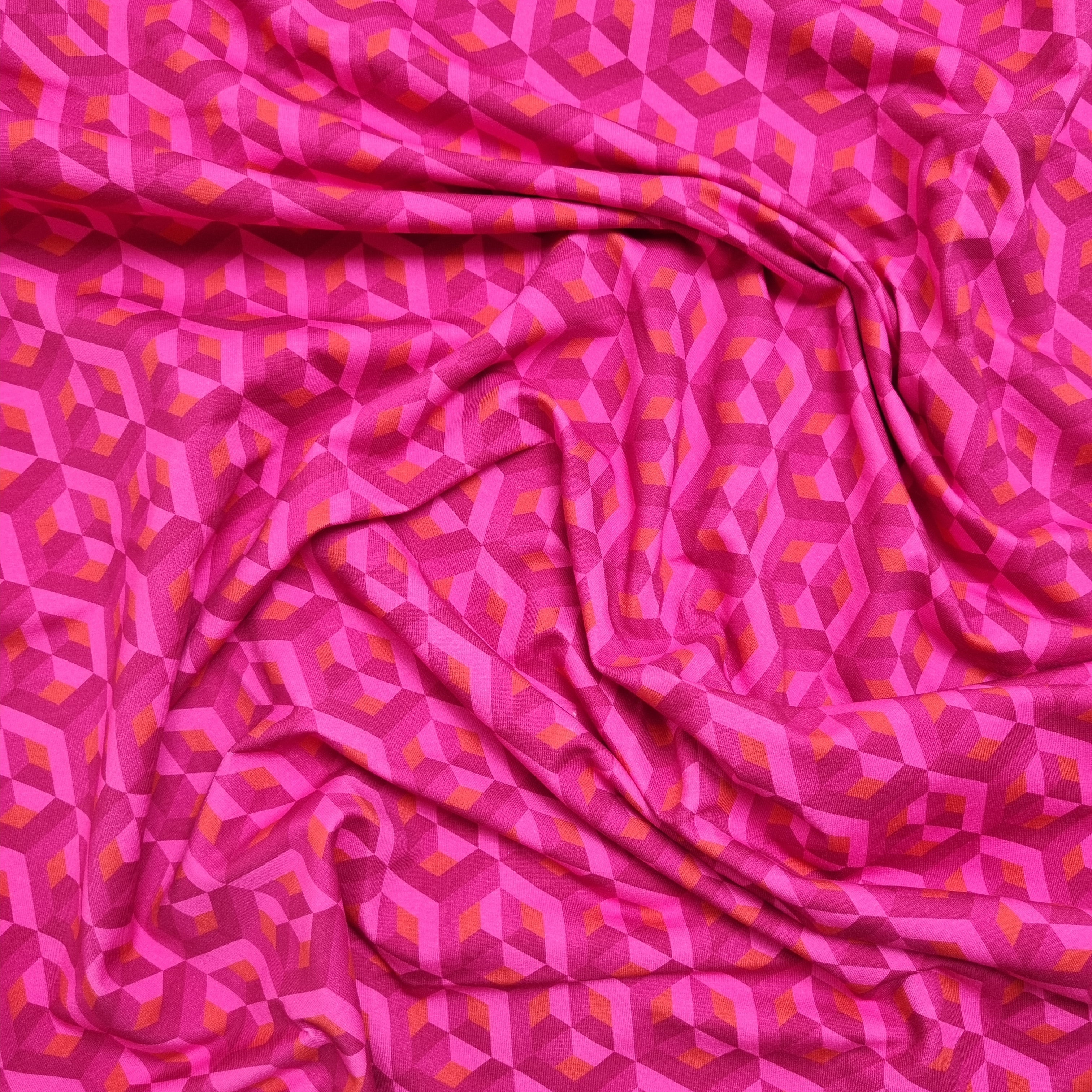 rote Gitter French Terry French Terry, neu Malu Stoffhaus - Nähschule - Atelier Malu - Stoffhaus