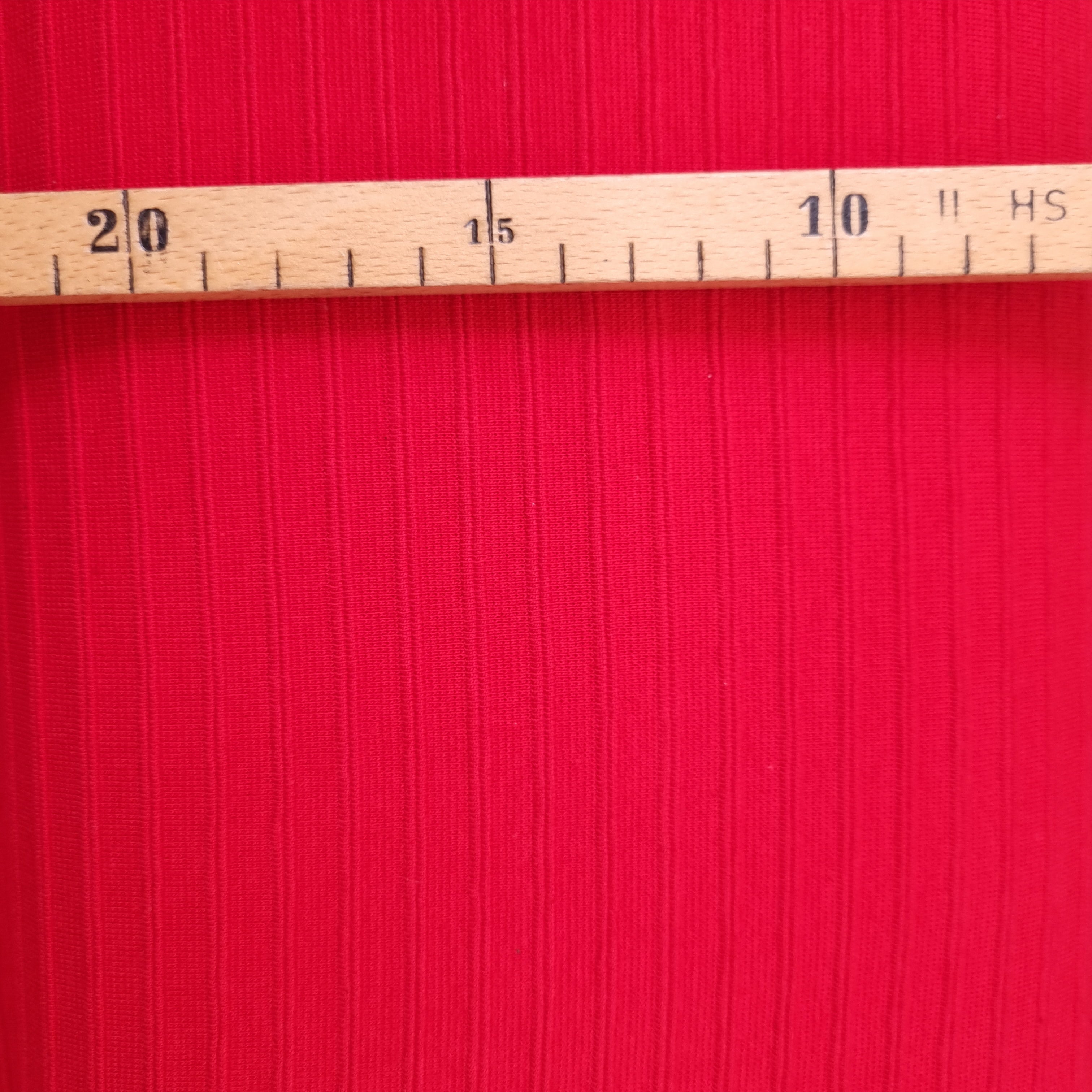 rotes Jaquardbündchen mit Querstreifen Jersey Malu Stoffhaus Malu - Stoffhaus