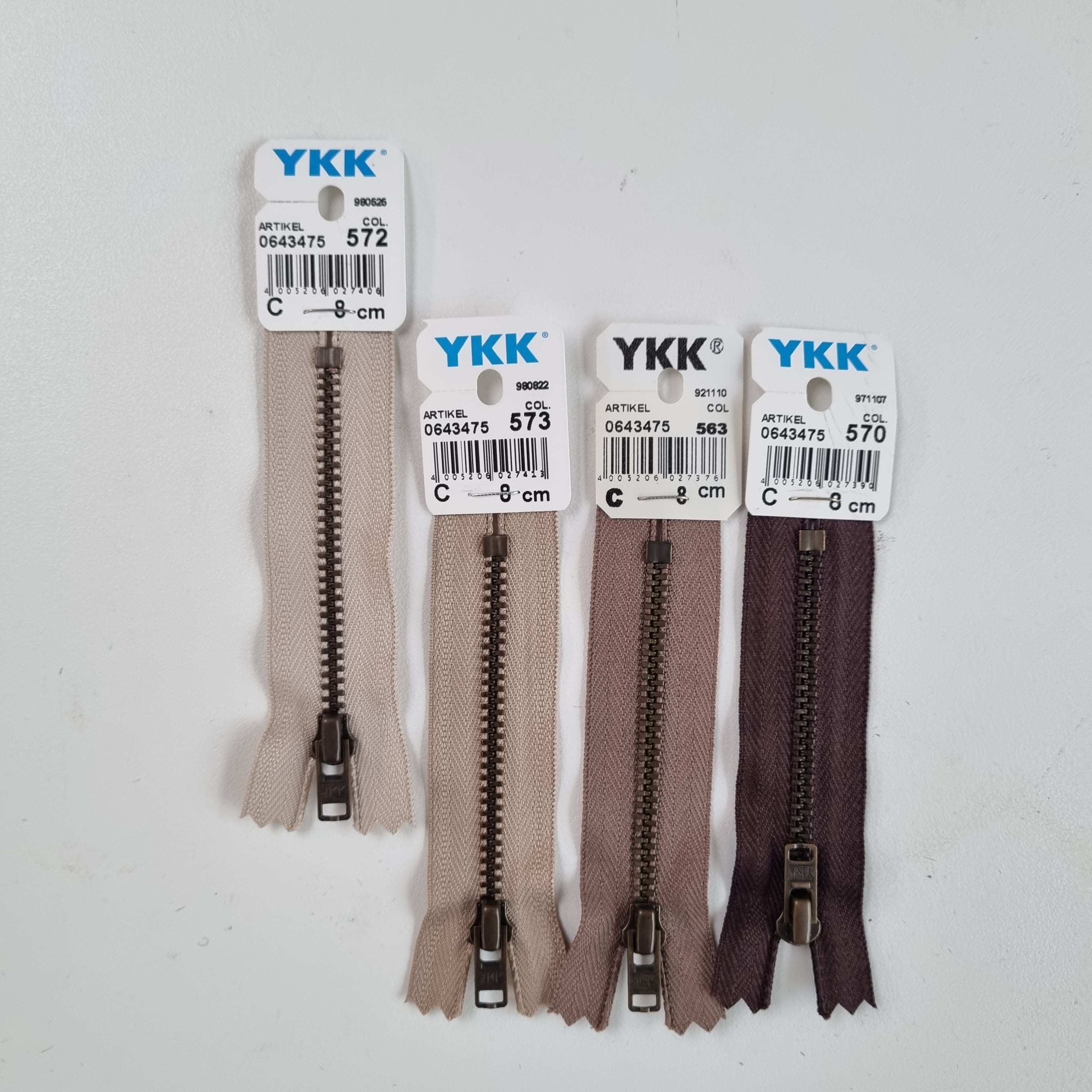 sand Metall antik gold nicht teilbar 3mm Reißverschlüsse YKK Malu - Stoffhaus