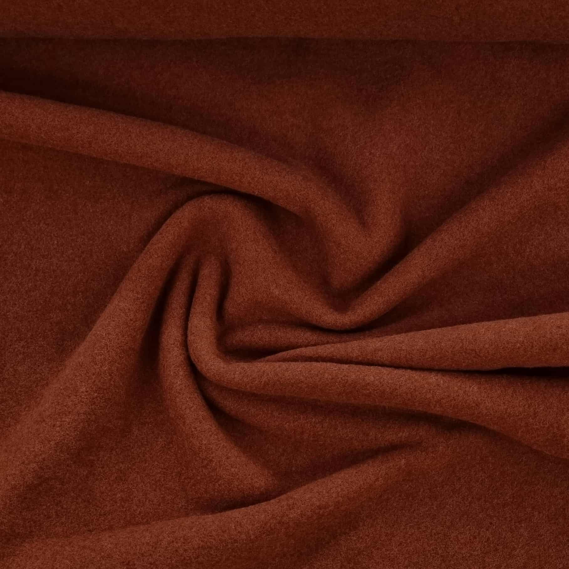 Schurwollfleece Nena verschiedene Farben Sweat Malu Stoffhaus - Nähschule - Atelier terracotta 713 Malu - Stoffhaus
