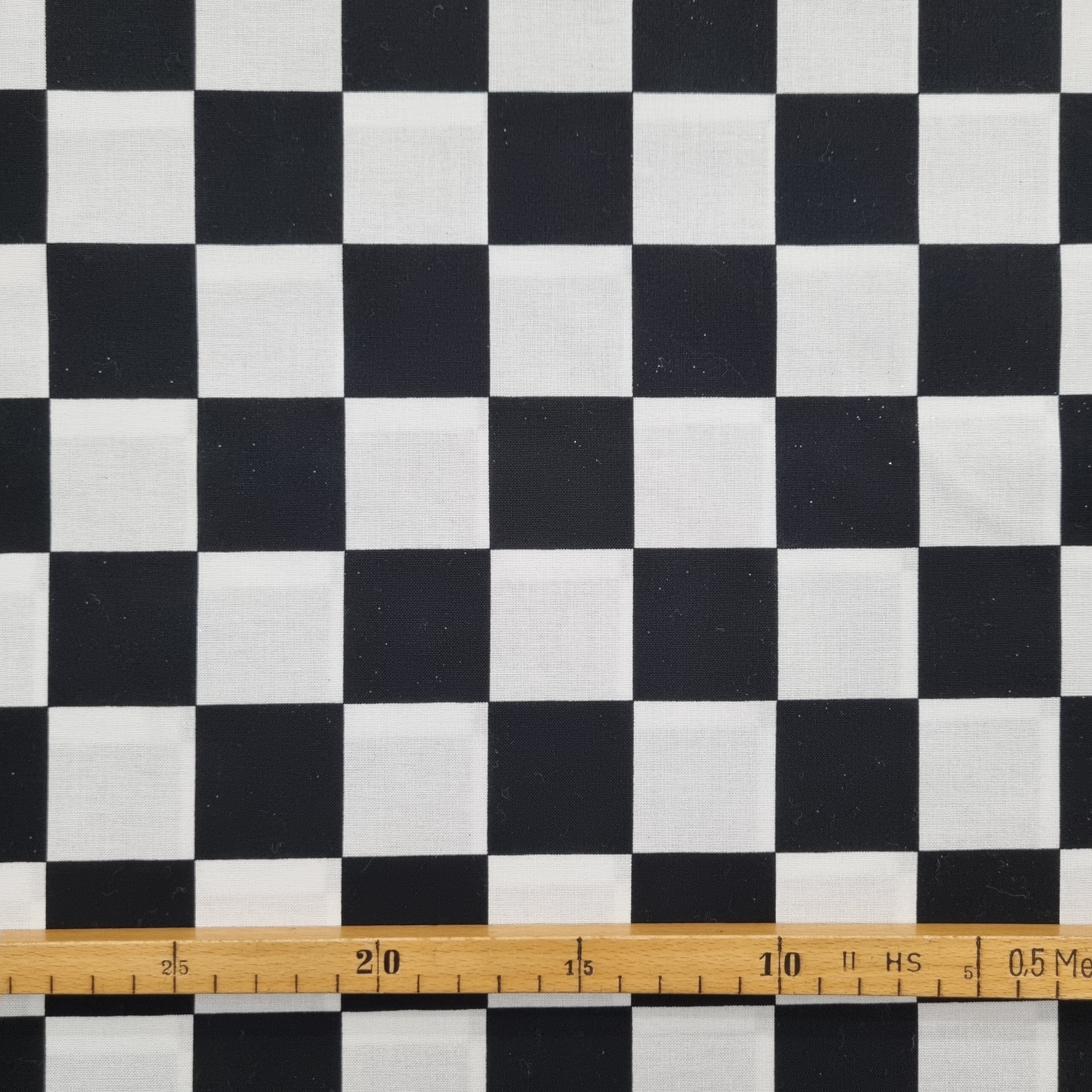 schwarz/weiß Karodruck Webstoff Hemmers Itex Malu - Stoffhaus