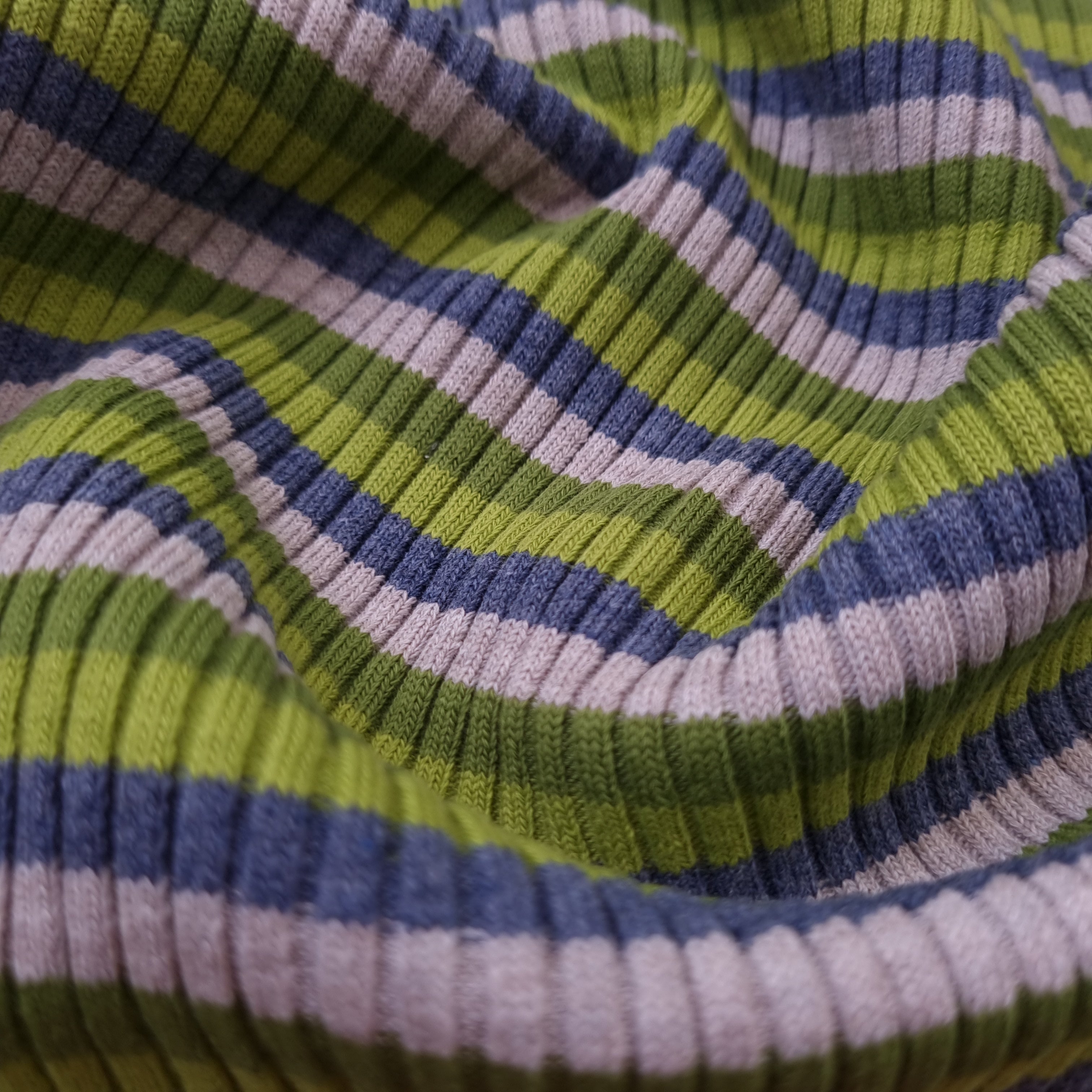 schweres Ribbündchen grün gestreift Jersey Malu Stoffhaus Malu - Stoffhaus