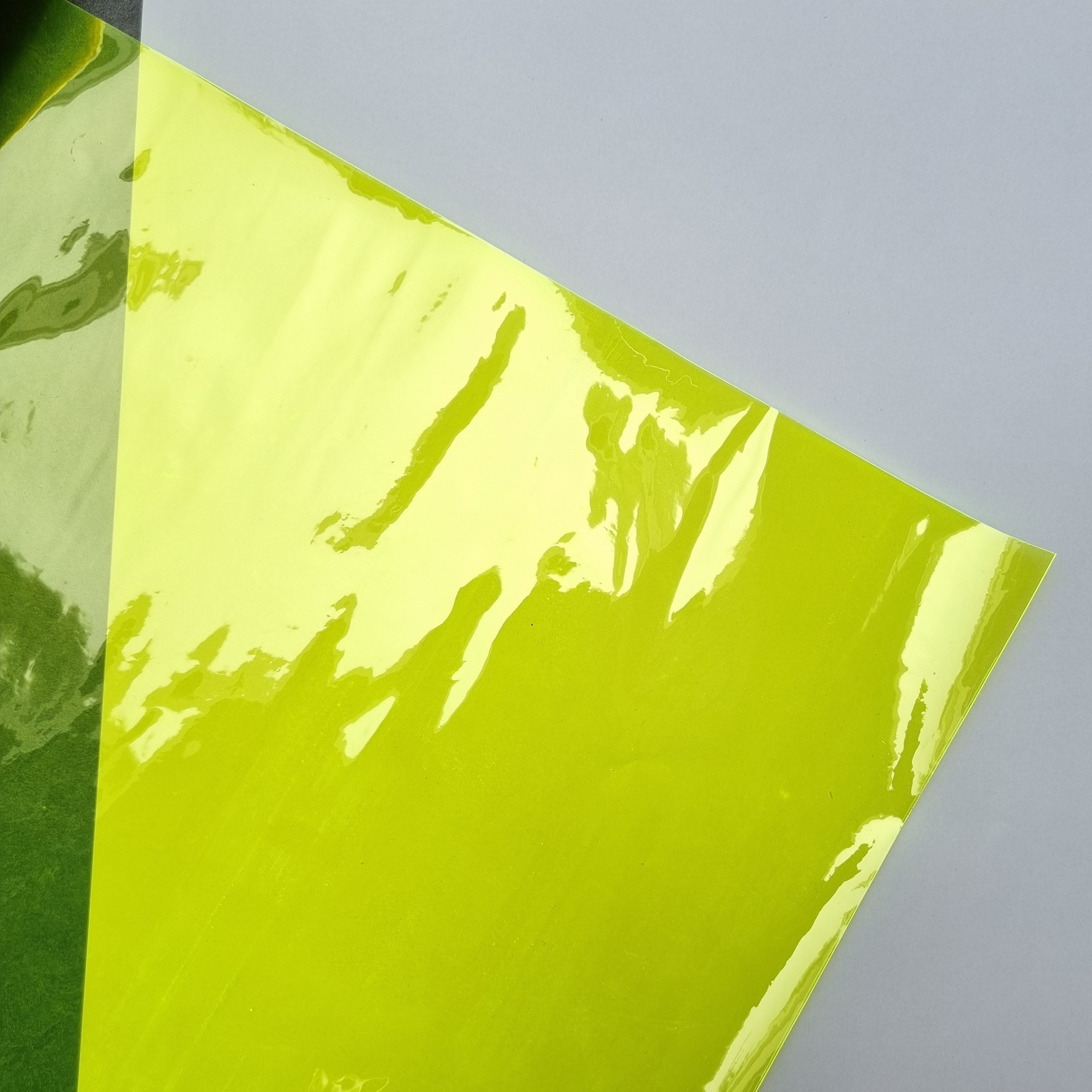 stabile, durchsichtige Folie neongelb Webstoff Malu Stoffhaus Malu - Stoffhaus