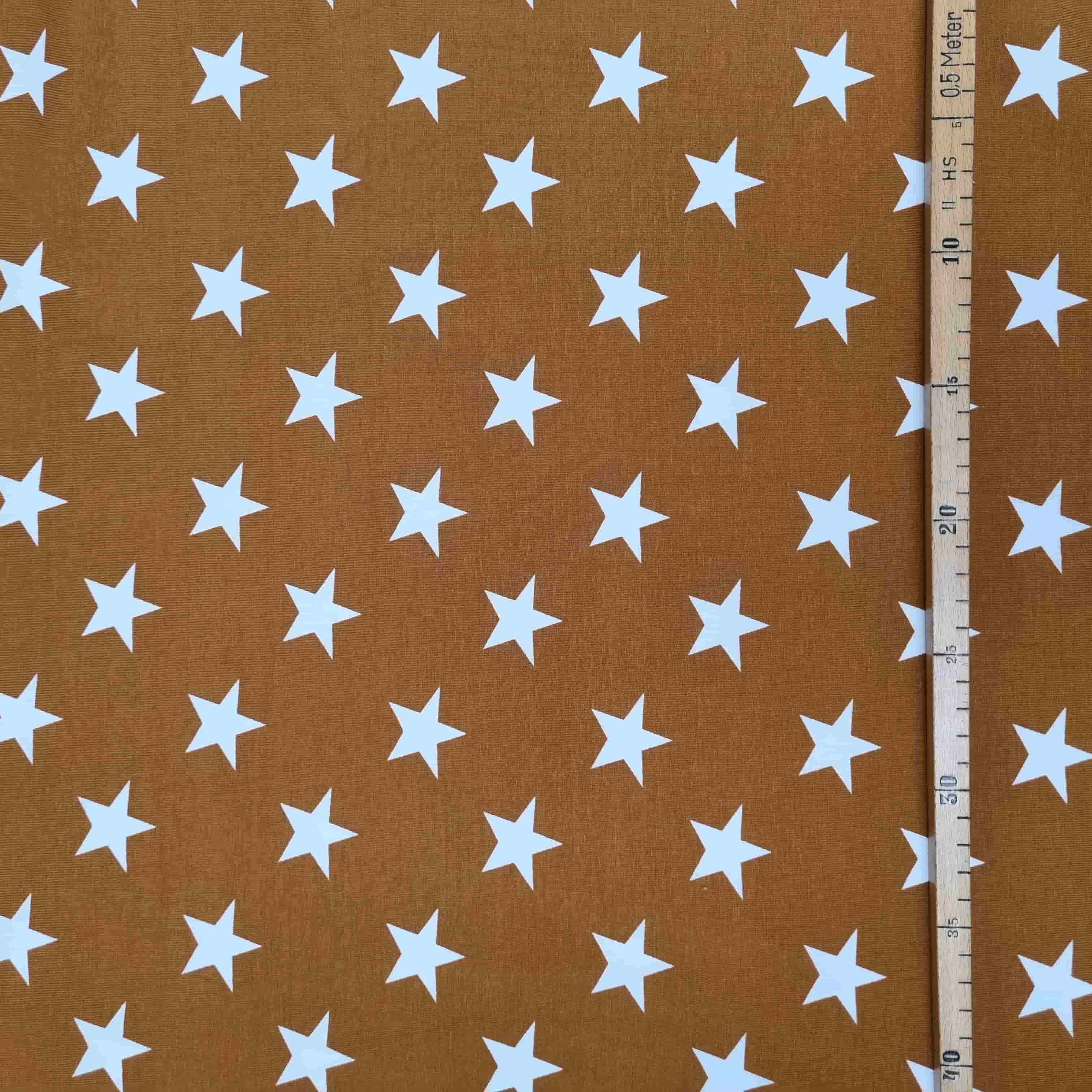 Sterne Jersey senf jersey, neu Malu Stoffhaus - Nähschule - Atelier Malu - Stoffhaus