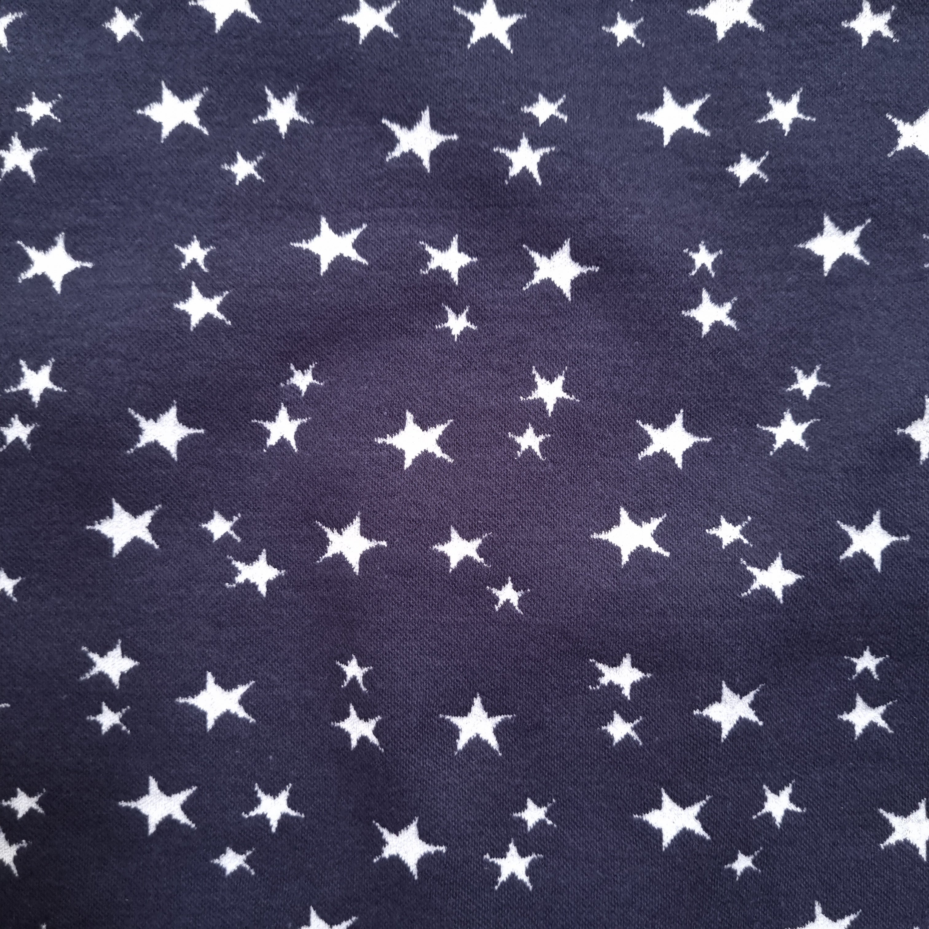 Sternebündchen blau/weiss Jersey Malu Stoffhaus Malu - Stoffhaus