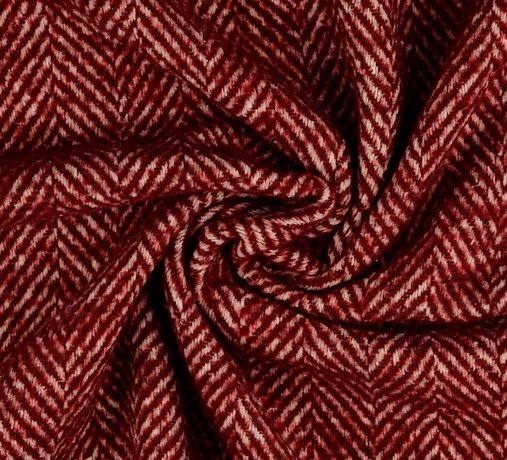 Tweed Stoff Fischgrat Malu Stoffhaus - Nähschule - Atelier bordeauxtweed Malu - Stoffhaus
