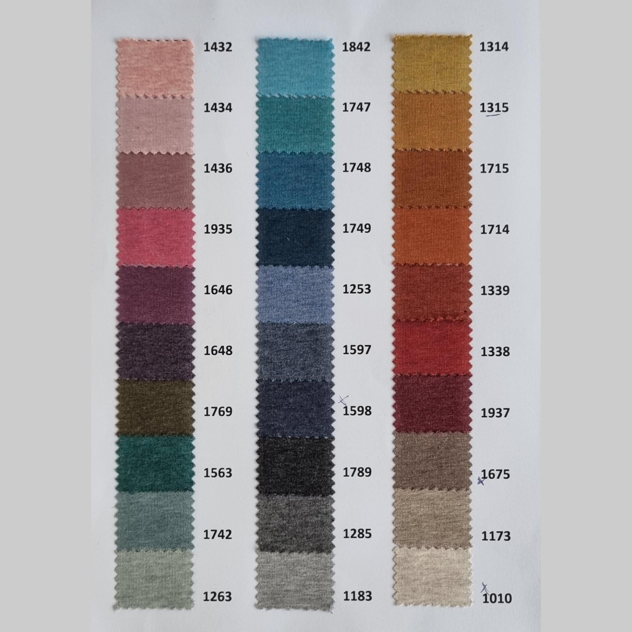 Vanessa melange Baumwolljersey Malu Stoffhaus - Nähschule - Atelier Malu - Stoffhaus