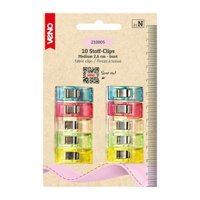 Veno Stoff Clips Kurzware Malu Stoffhaus bunt Malu - Stoffhaus