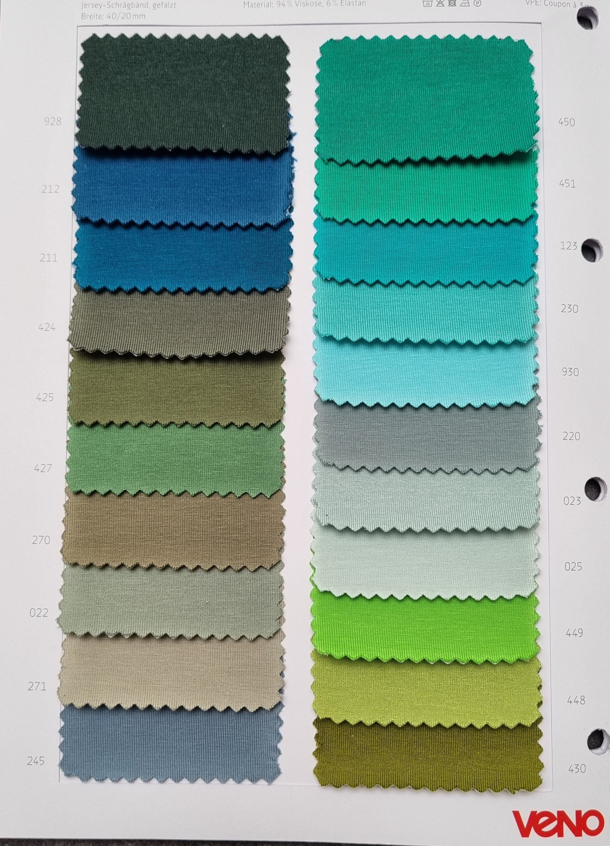 Viskoseschrägband 40/20 viele Farben Bänder OAKI DOKI Malu - Stoffhaus