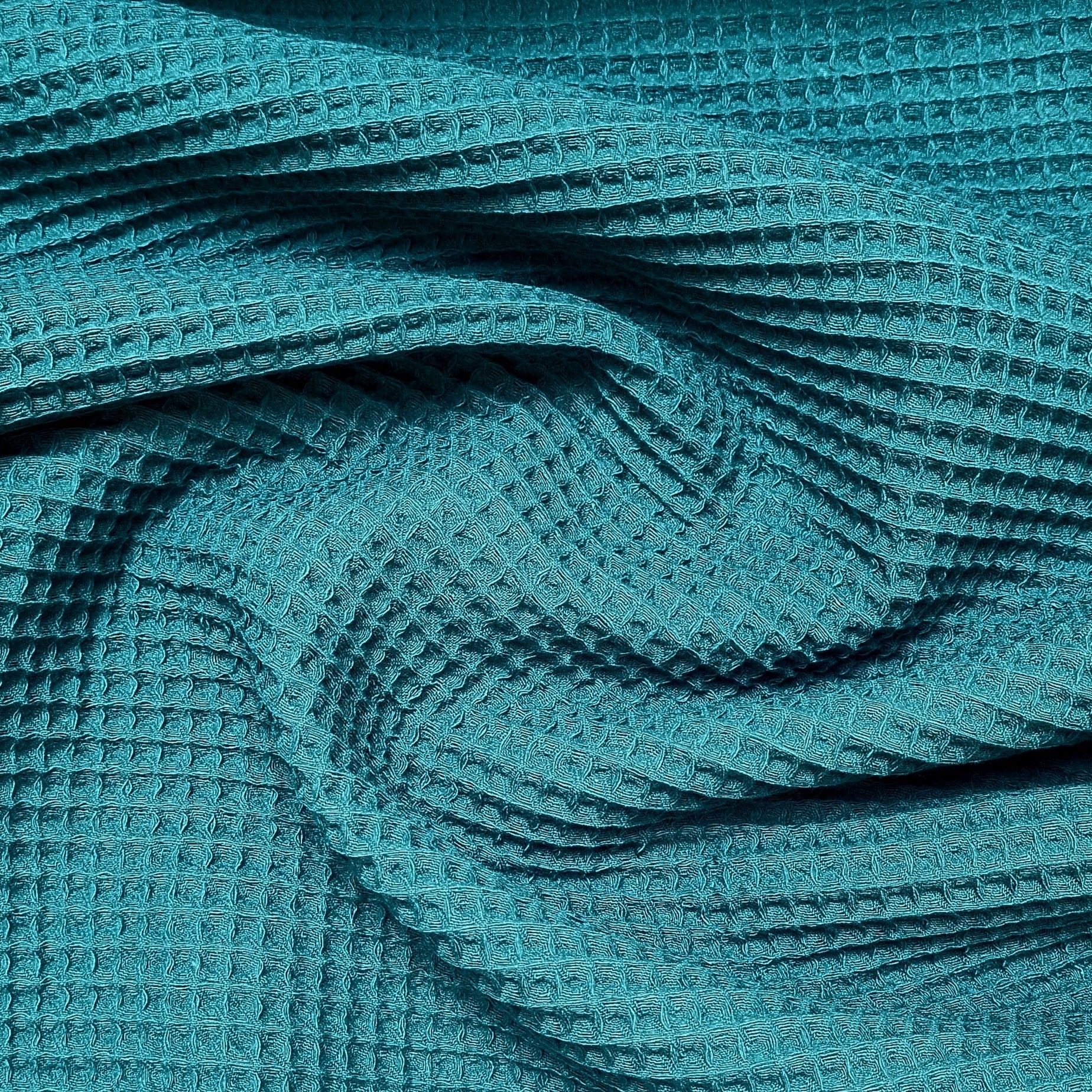 Waffelpique uni verschiedene Farben Sweat, neu Malu Stoffhaus - Nähschule - Atelier dunkel petrol 030 Malu - Stoffhaus